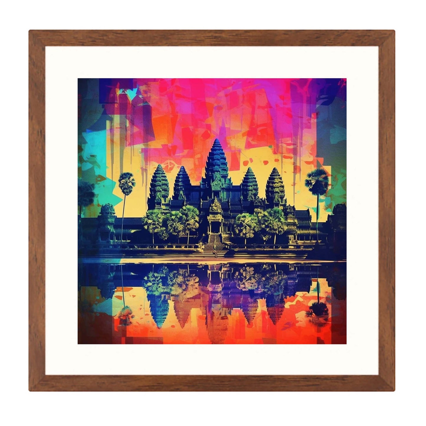Angkor Wat - Wandbild in der Stilrichtung der Pop-Art