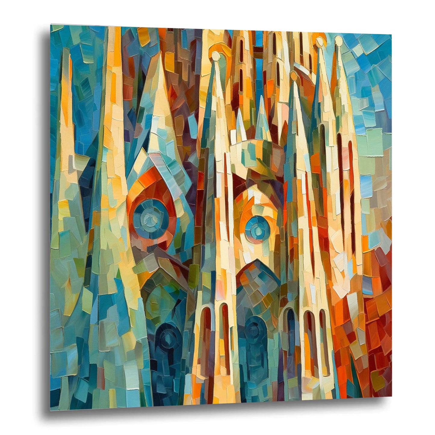 Barcelona Sagrada Familia - Wandbild in der Stilrichtung des Expressionismus