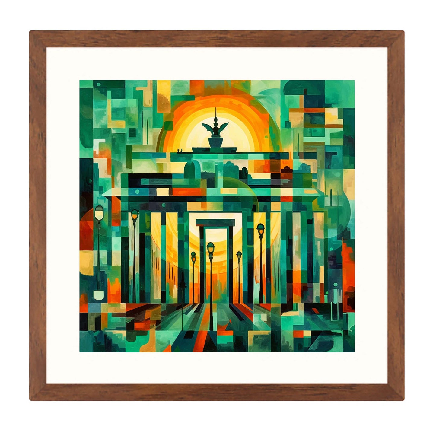 Berlin Brandenburger Tor - Wandbild in der Stilrichtung des Futurismus