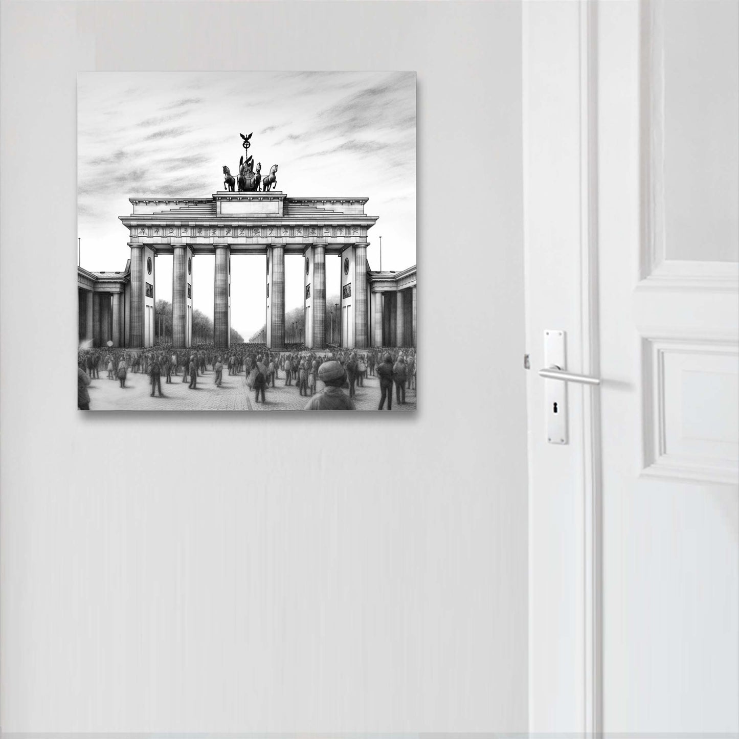 Berlin Brandenburg Gate - mural in the style of a drawing