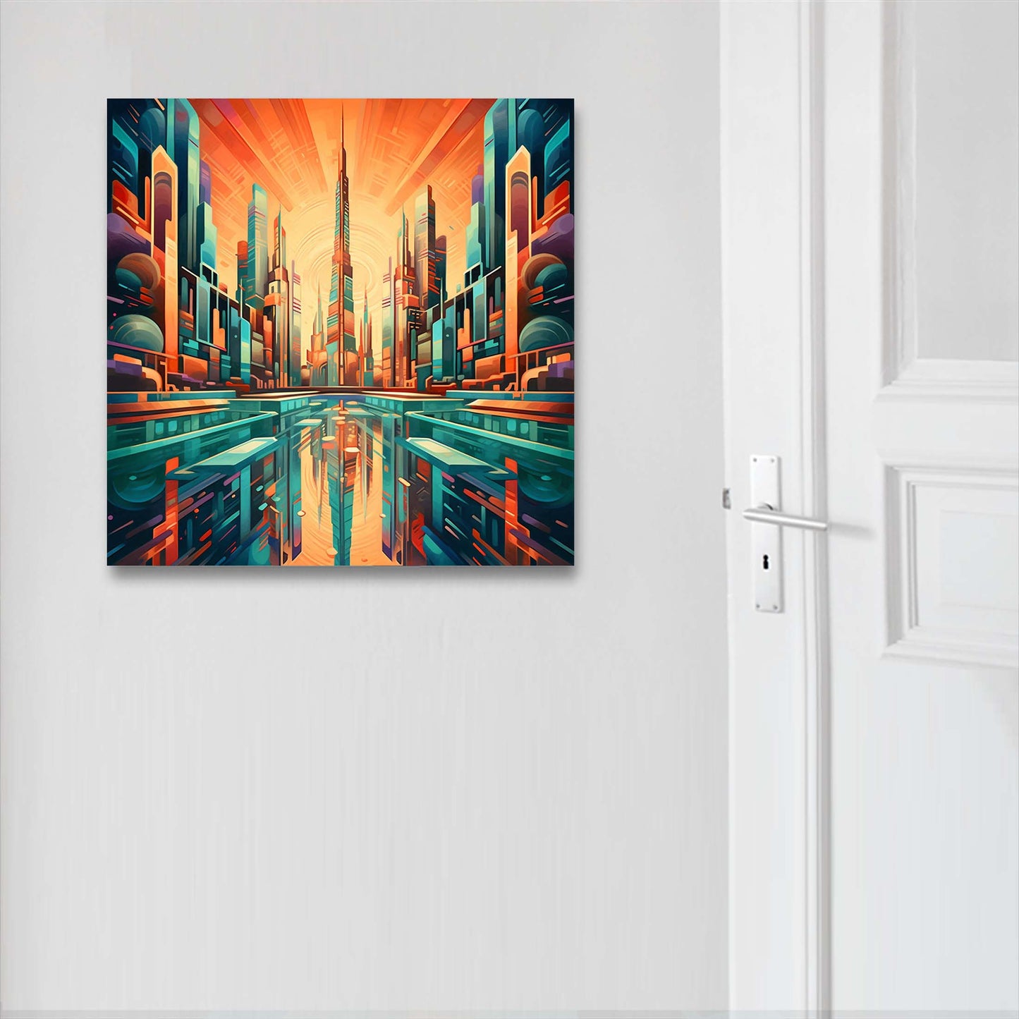Dubai Burj Khalifa - Wandbild in der Stilrichtung des Futurismus