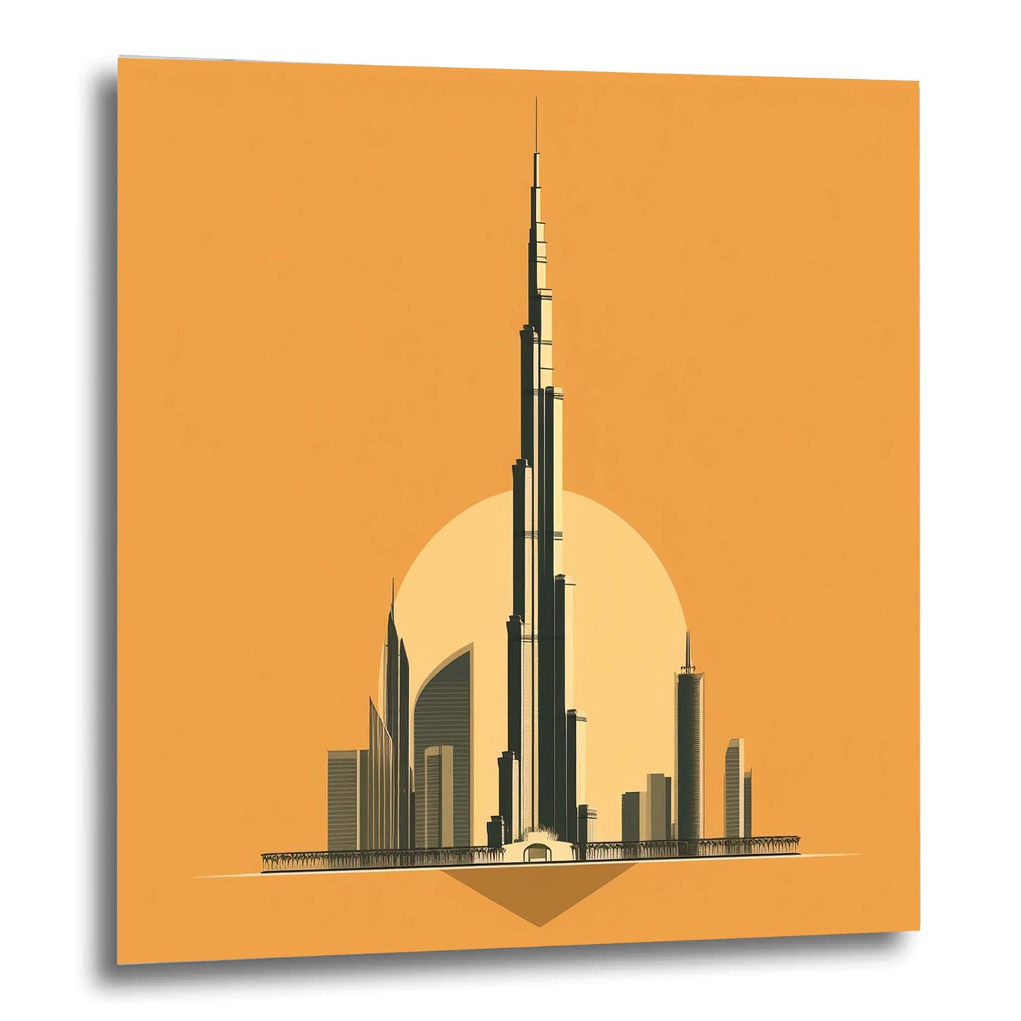 Dubaï Burj Khalifa - peinture murale dans le style du minimalisme