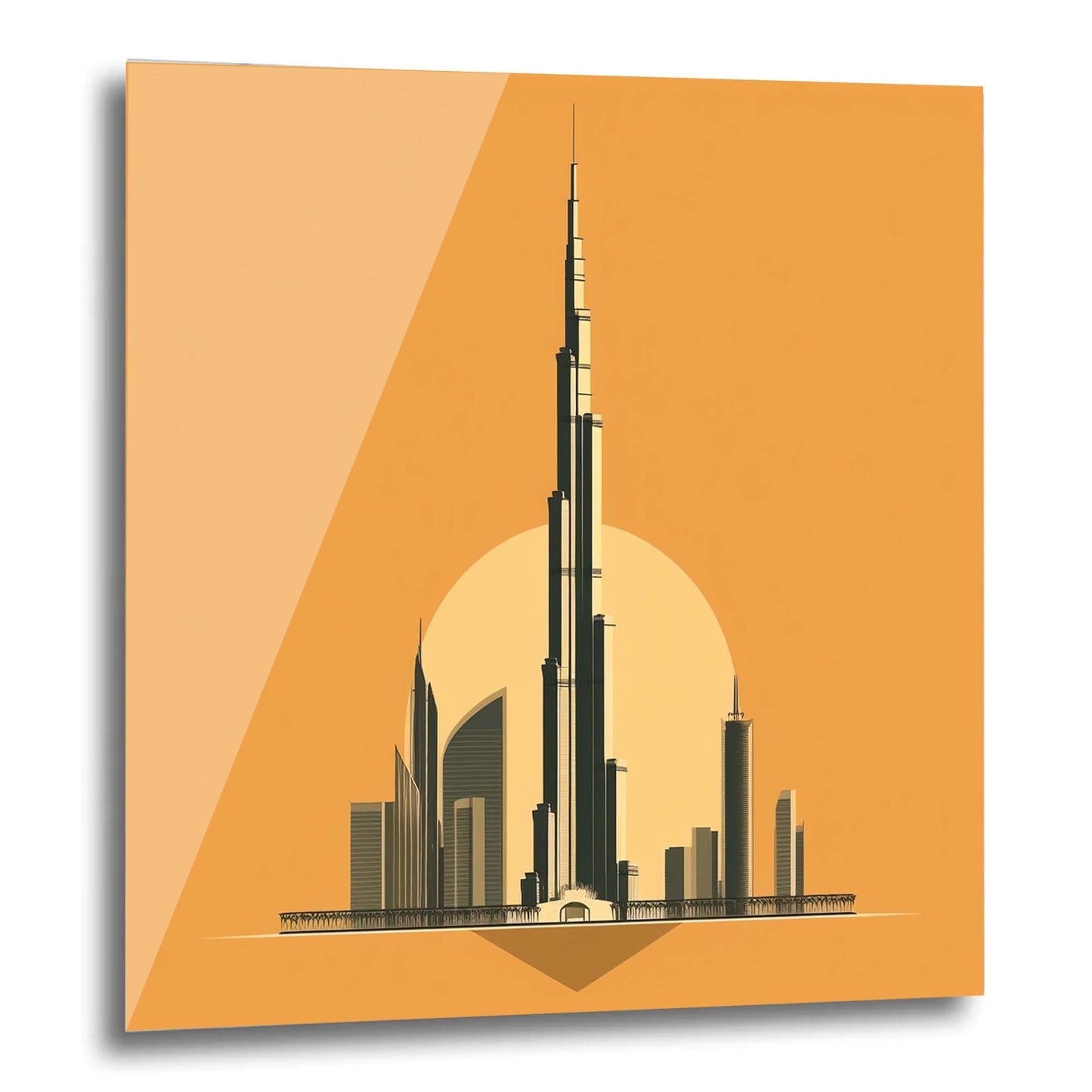 Dubaï Burj Khalifa - peinture murale dans le style du minimalisme