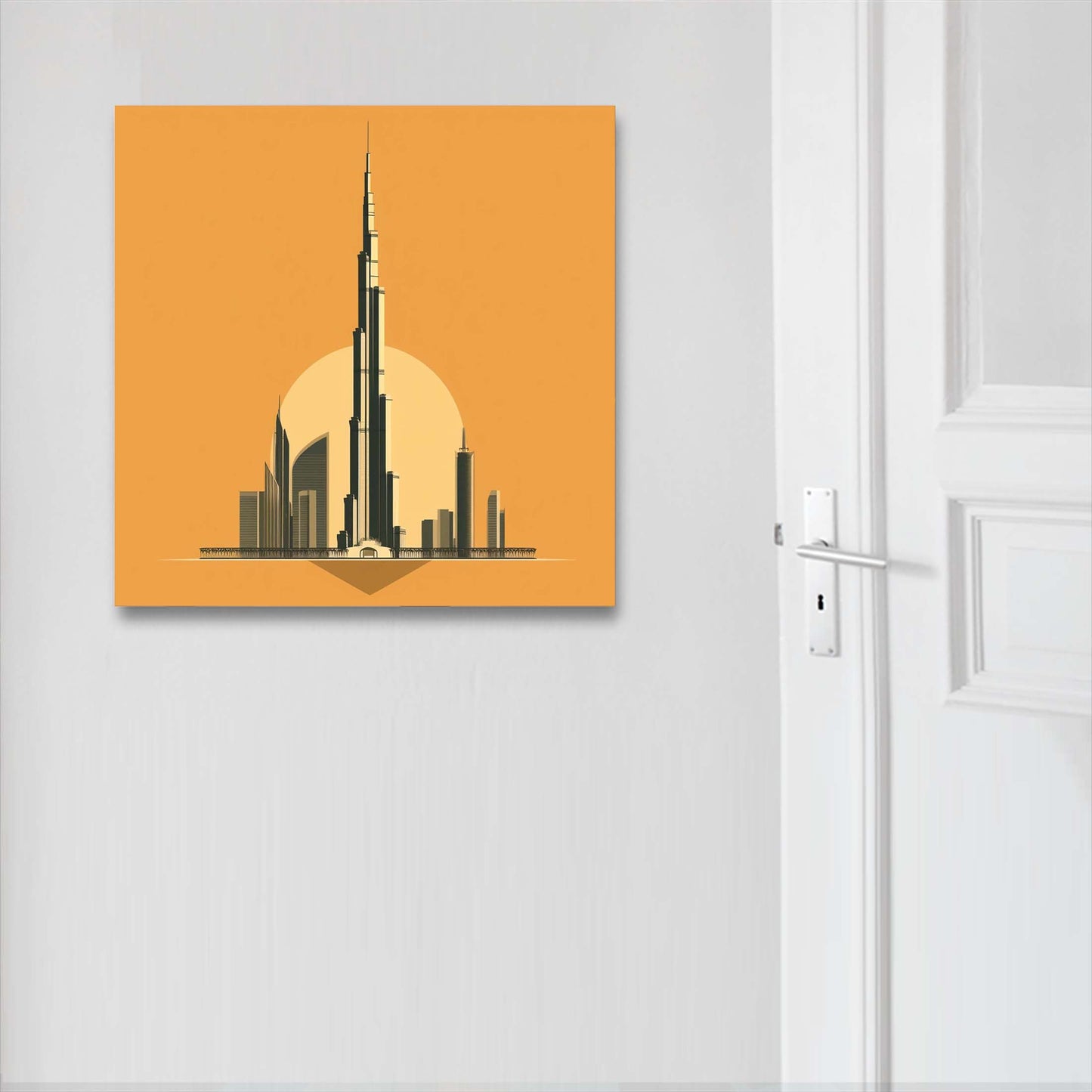 Dubaï Burj Khalifa - peinture murale dans le style du minimalisme