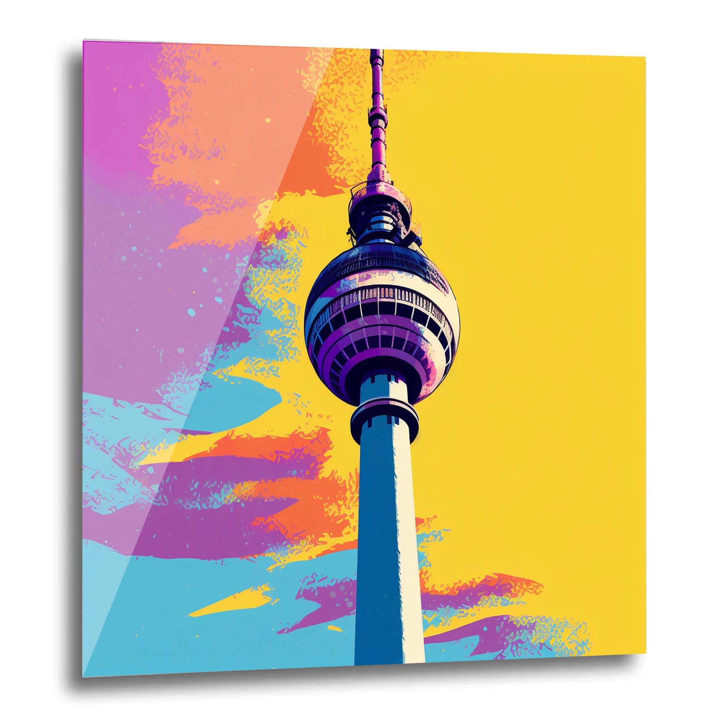 Berlin Fernsehturm - Wandbild in der Stilrichtung der Pop-Art