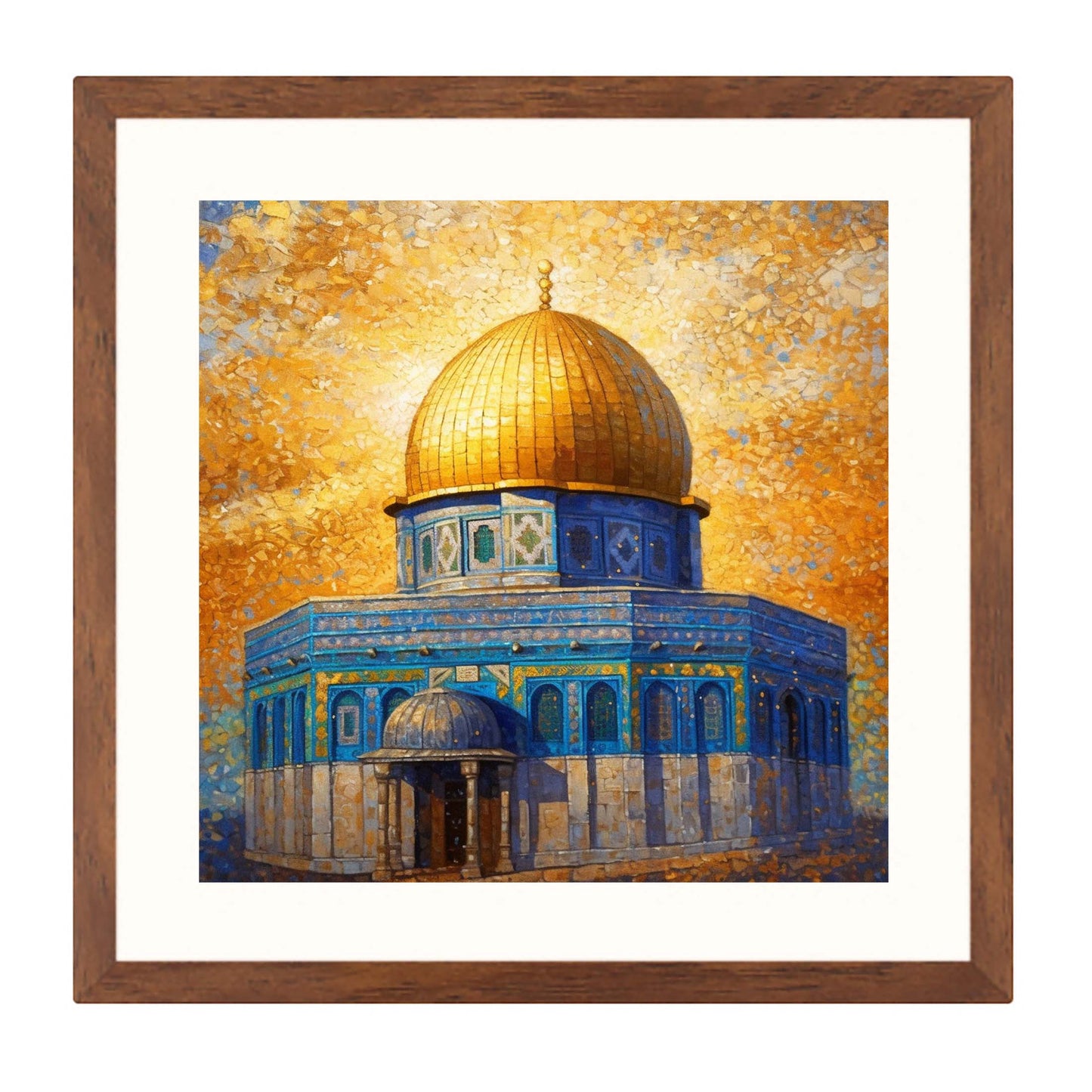 Jérusalem Dôme du Rocher - peinture murale dans le style de l'impressionnisme