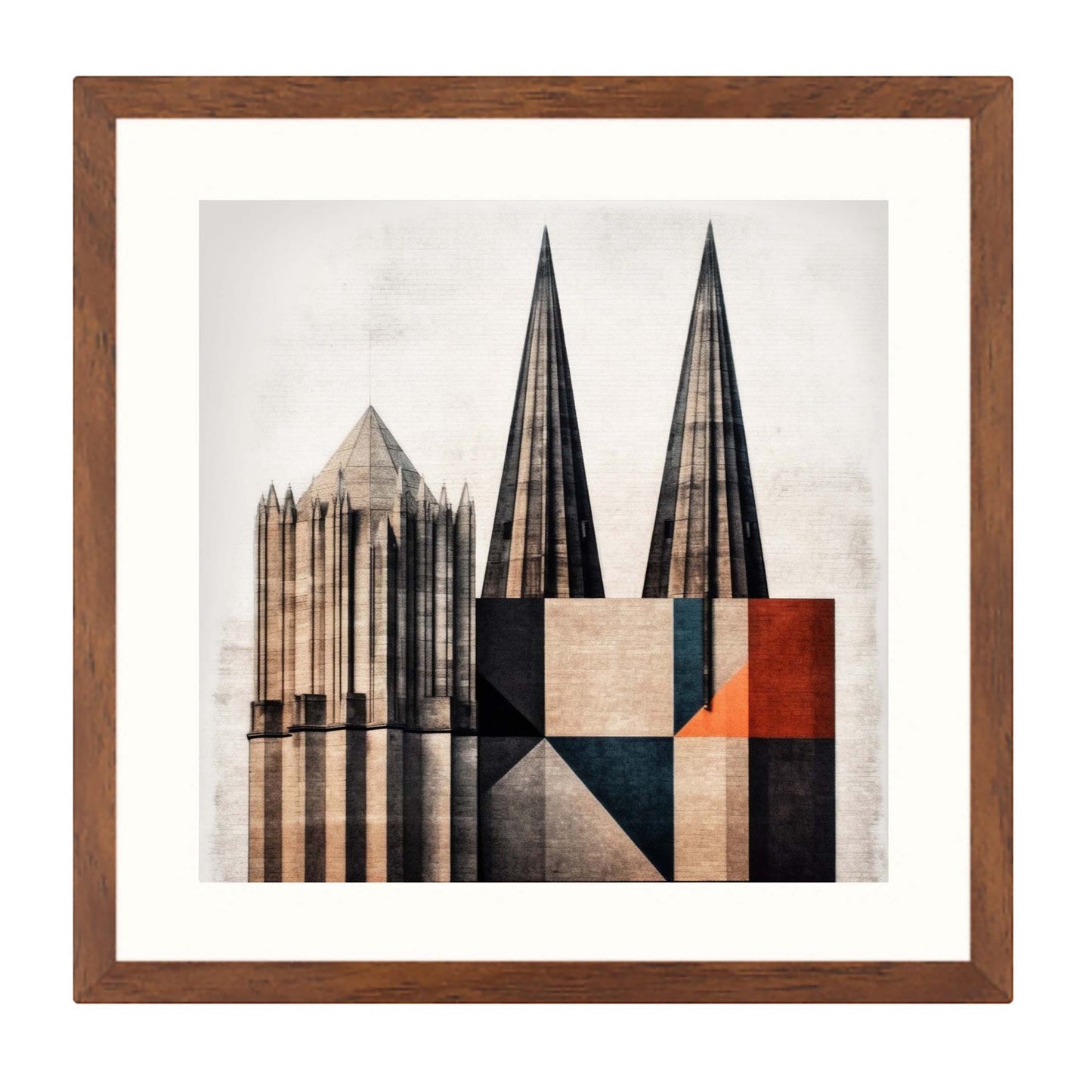 Cathédrale de Cologne - peinture murale dans le style du minimalisme