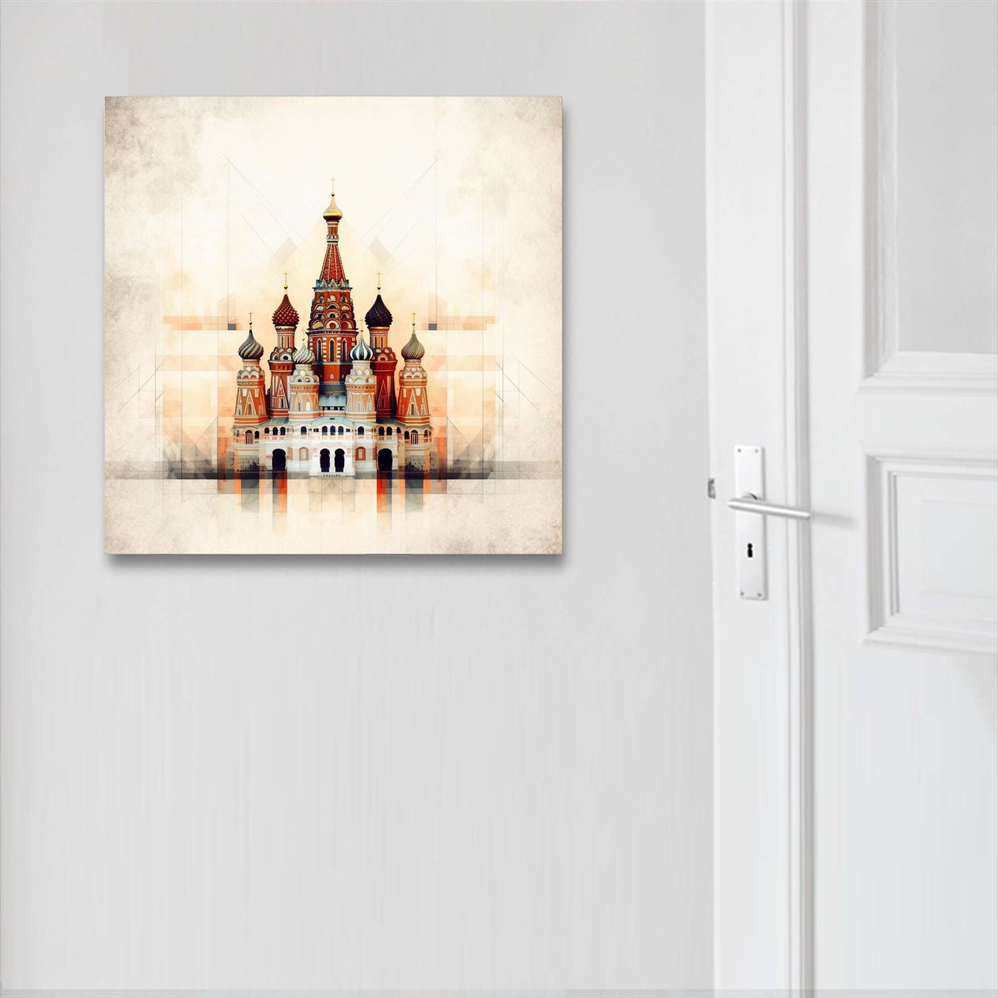 Kremlin de Moscou - peinture murale dans le style du minimalisme