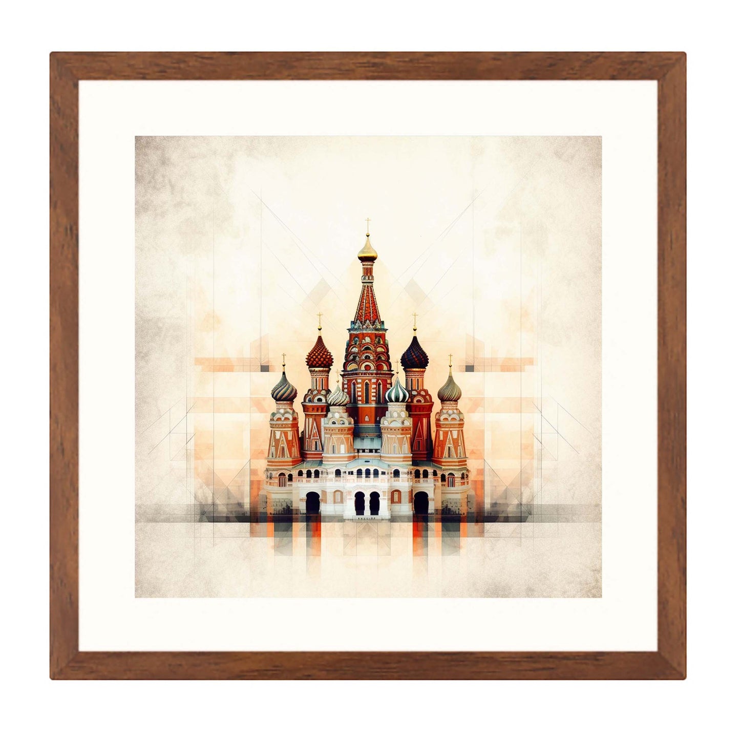 Kremlin de Moscou - peinture murale dans le style du minimalisme
