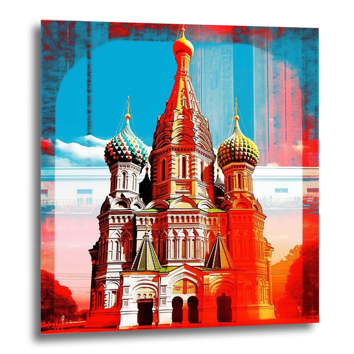 Kremlin de Moscou - peinture murale dans un style pop art