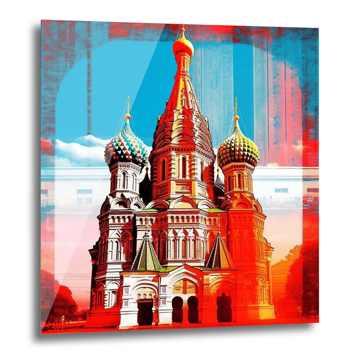 Kremlin de Moscou - peinture murale dans un style pop art