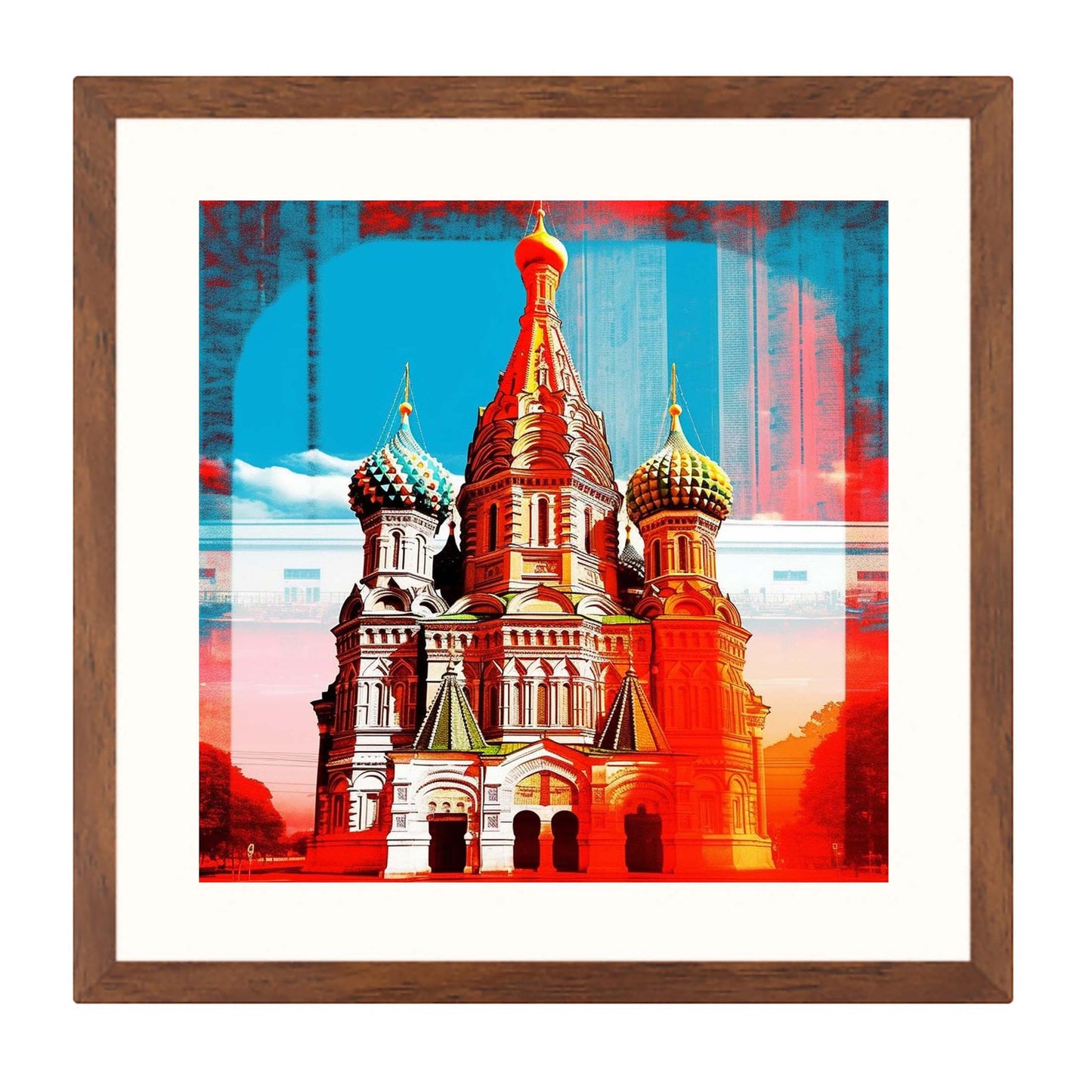 Kremlin de Moscou - peinture murale dans un style pop art
