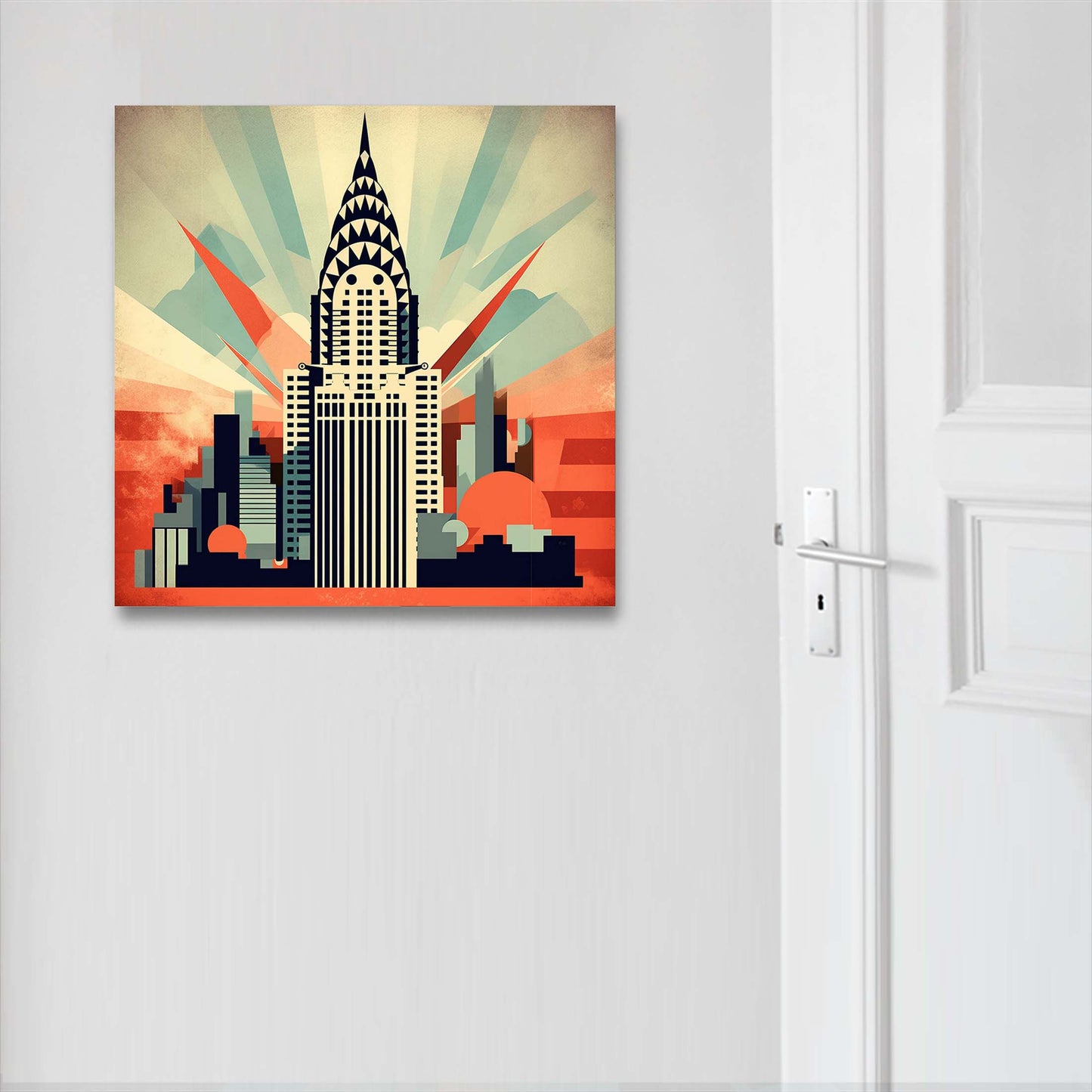New York Chrysler Building - peinture murale dans le style du minimalisme