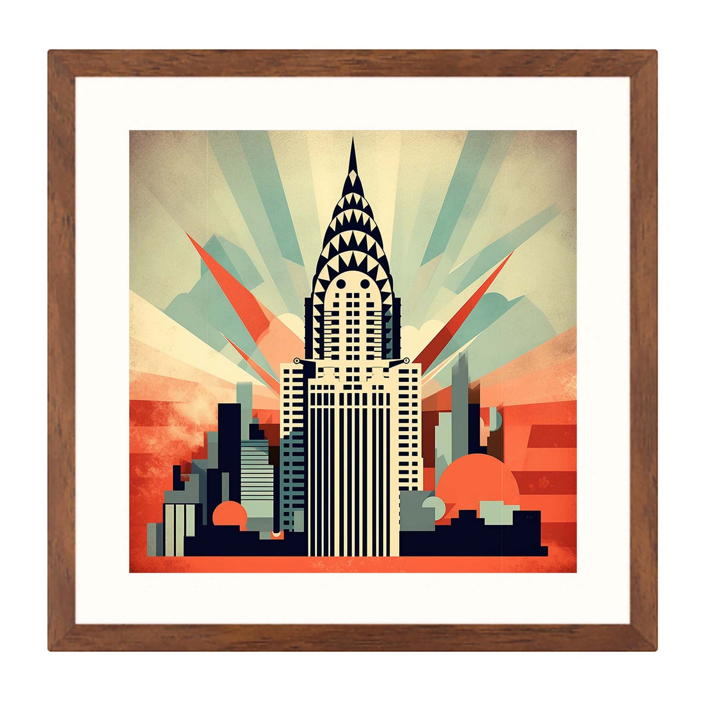 New York Chrysler Building - peinture murale dans le style du minimalisme