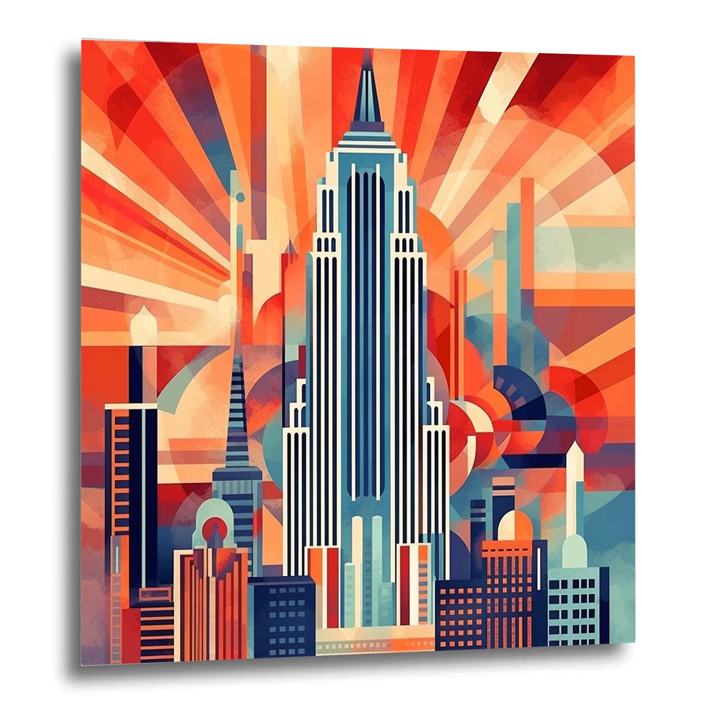 New York Empire State Building - peinture murale dans le style du minimalisme