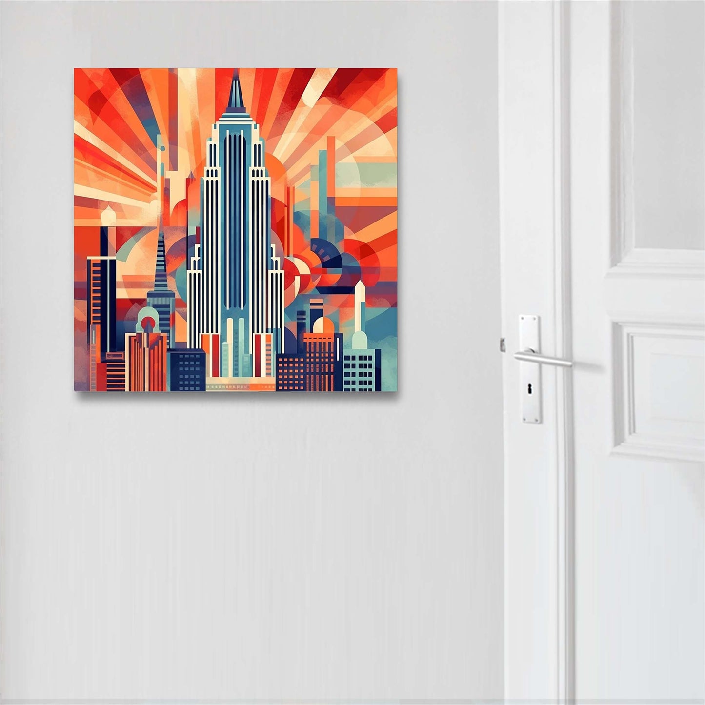 New York Empire State Building - peinture murale dans le style du minimalisme