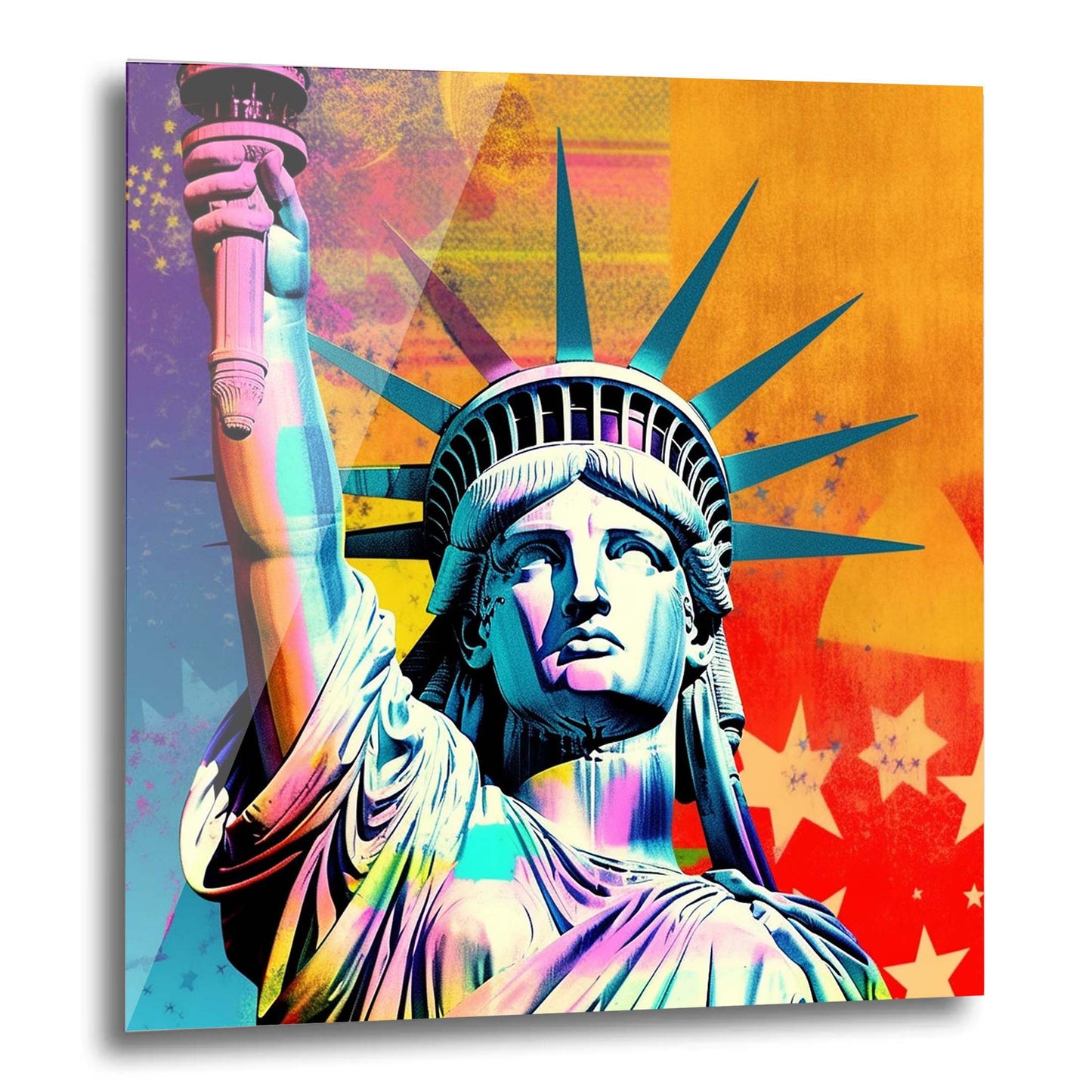 Statue de la liberté de New York - murale dans un style pop art
