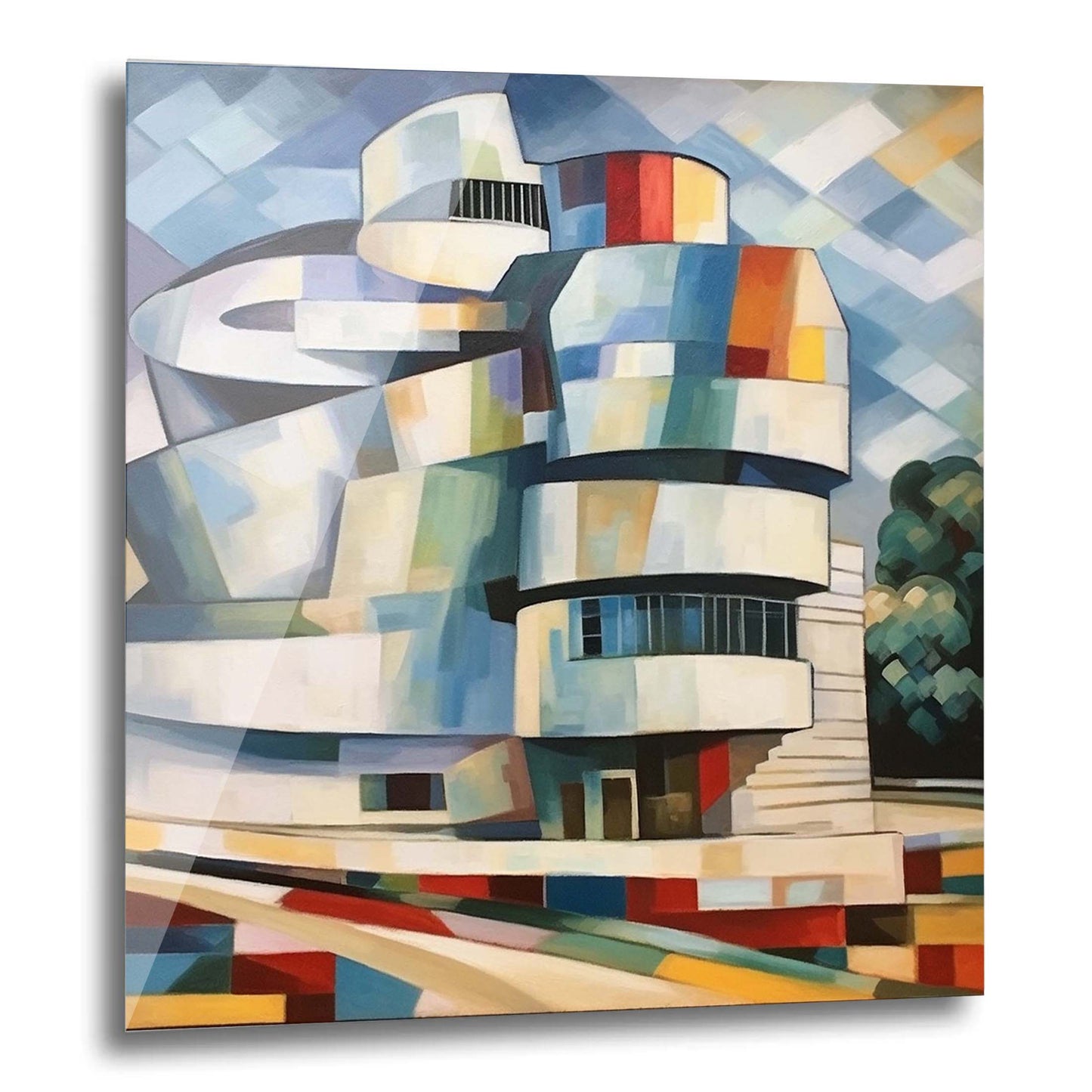 New York Guggenheim Museum - Peinture murale dans le style de l'expressionnisme