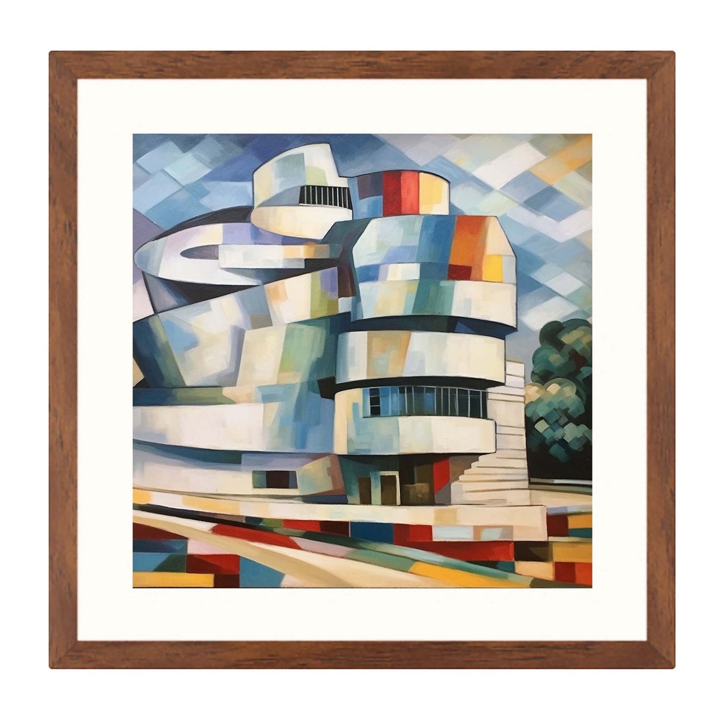 New York Guggenheim Museum - Peinture murale dans le style de l'expressionnisme