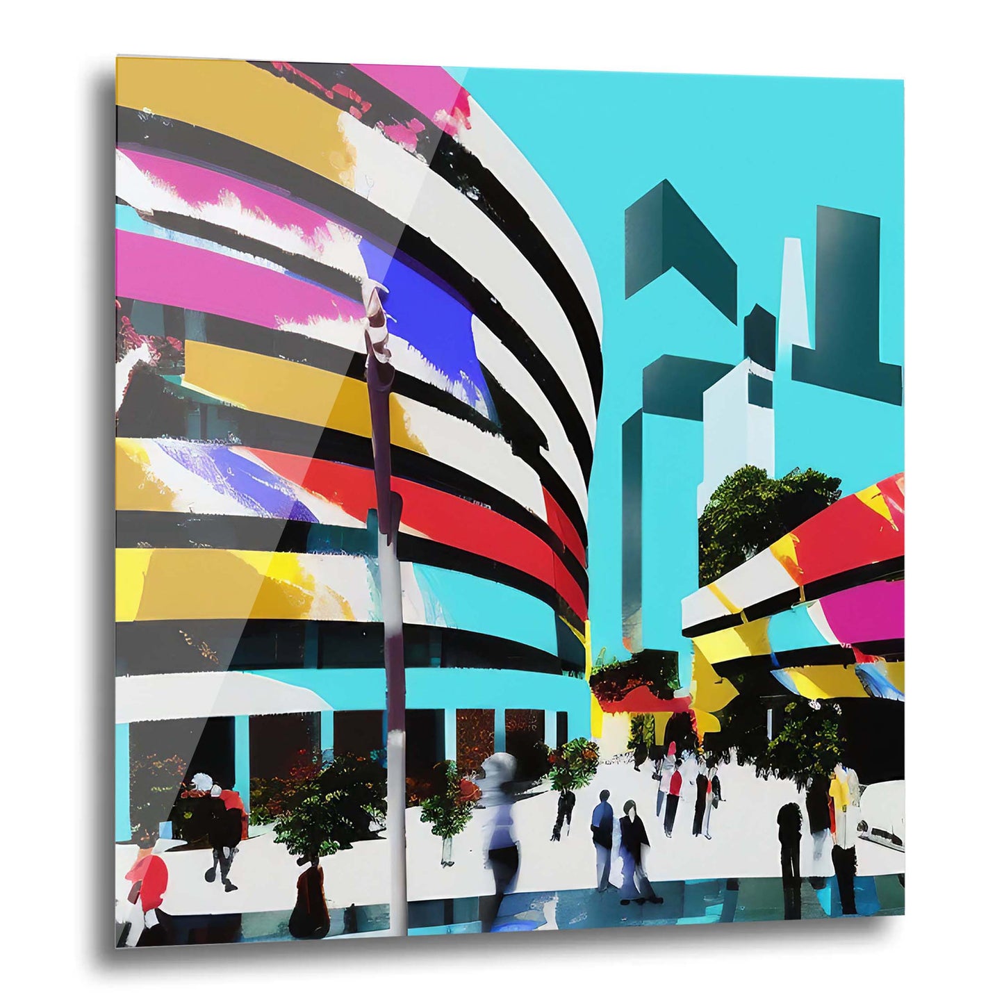 New York Guggenheim Museum - peinture murale de style pop art