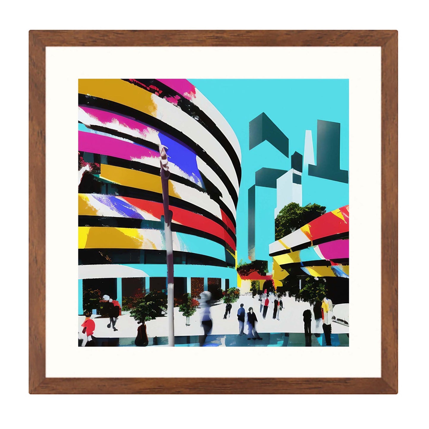 New York Guggenheim Museum - peinture murale de style pop art