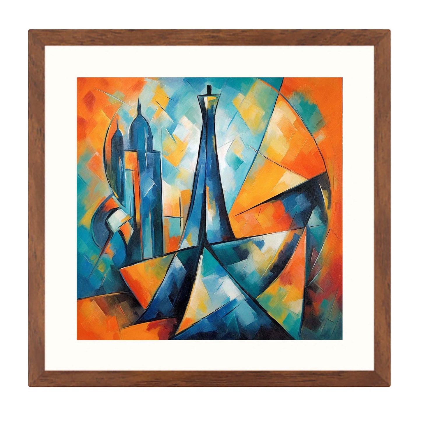 Paris Tour Eiffel - peinture murale dans le style de l'expressionnisme