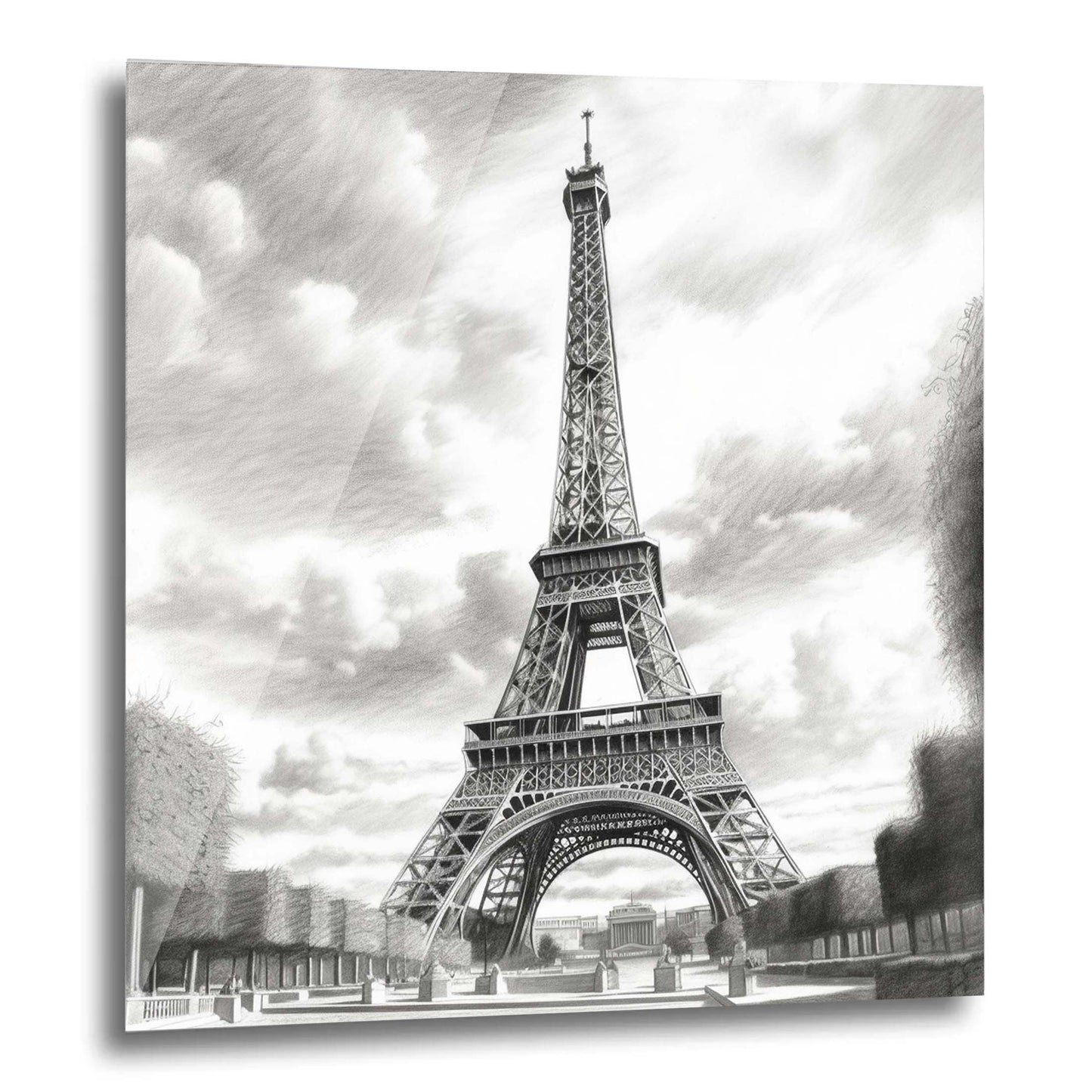 Paris Tour Eiffel - peinture murale à la manière d'un dessin