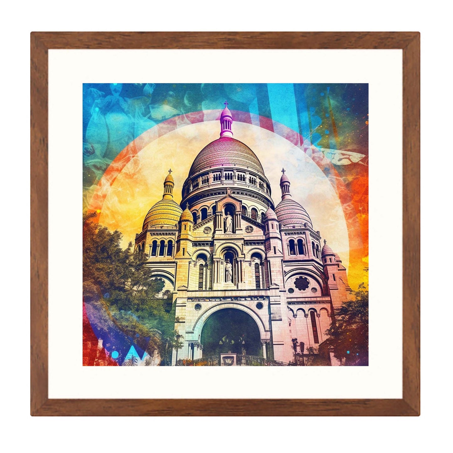 Paris Sacré Coeur - murale dans le style pop art