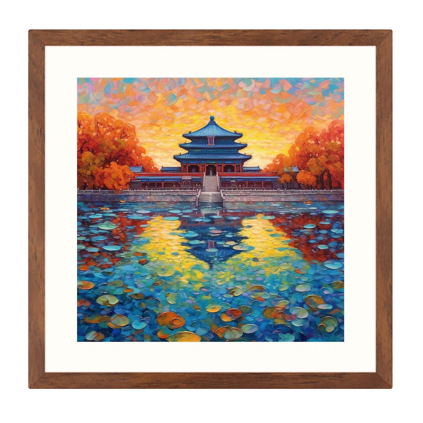 Pékin Forbidden City - peinture murale dans le style de l'impressionnisme