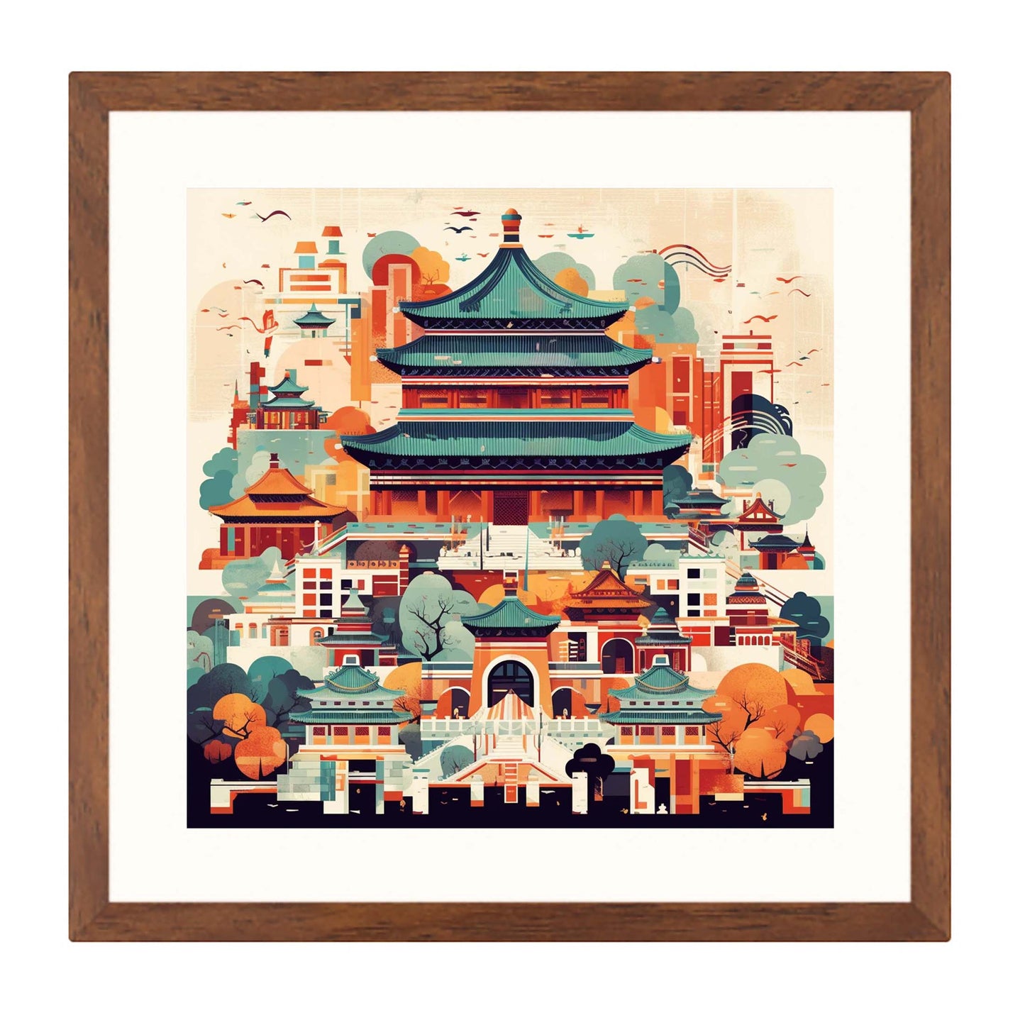 Pékin Forbidden City - peinture murale dans le style du minimalisme