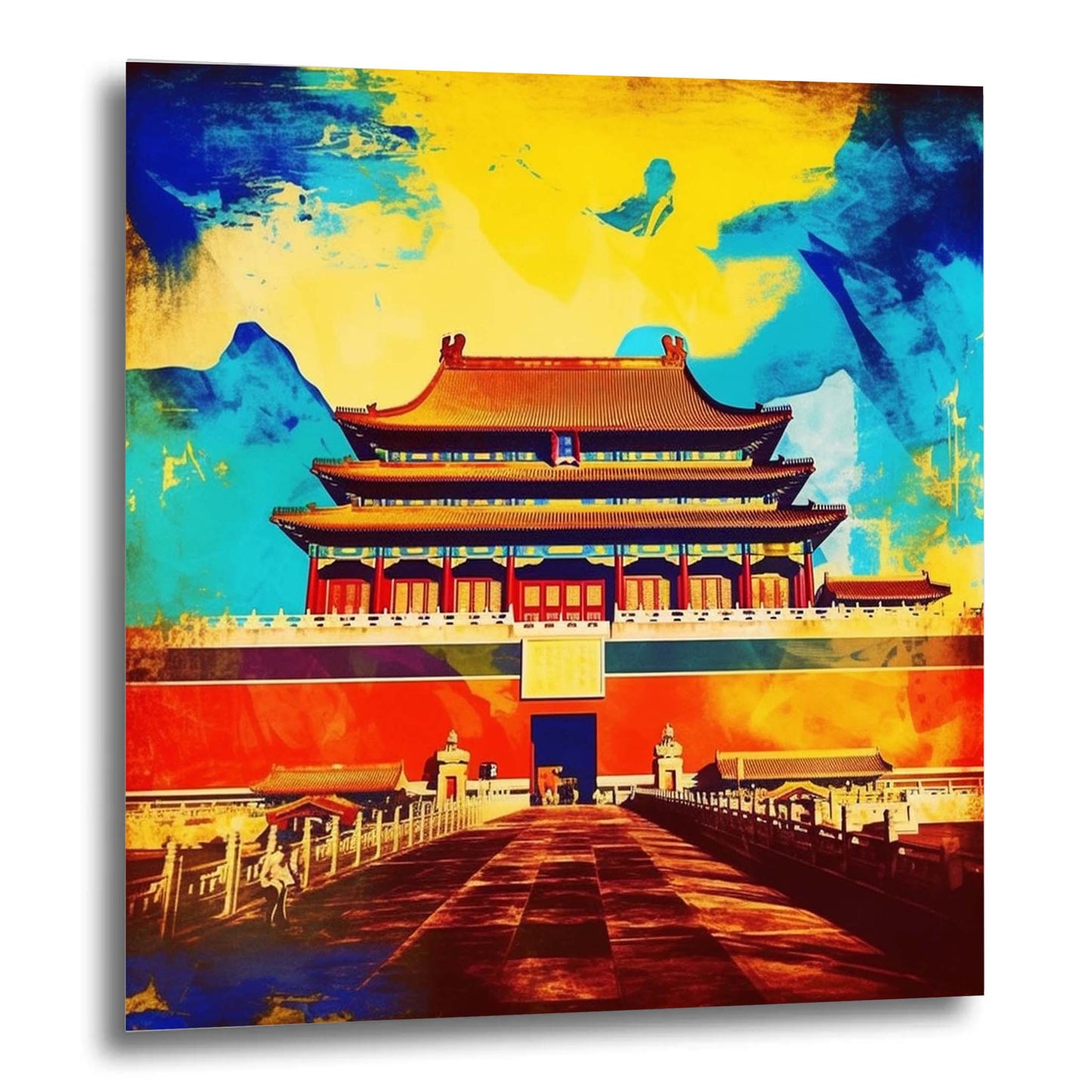 Pékin Forbidden City - peinture murale dans le style pop art