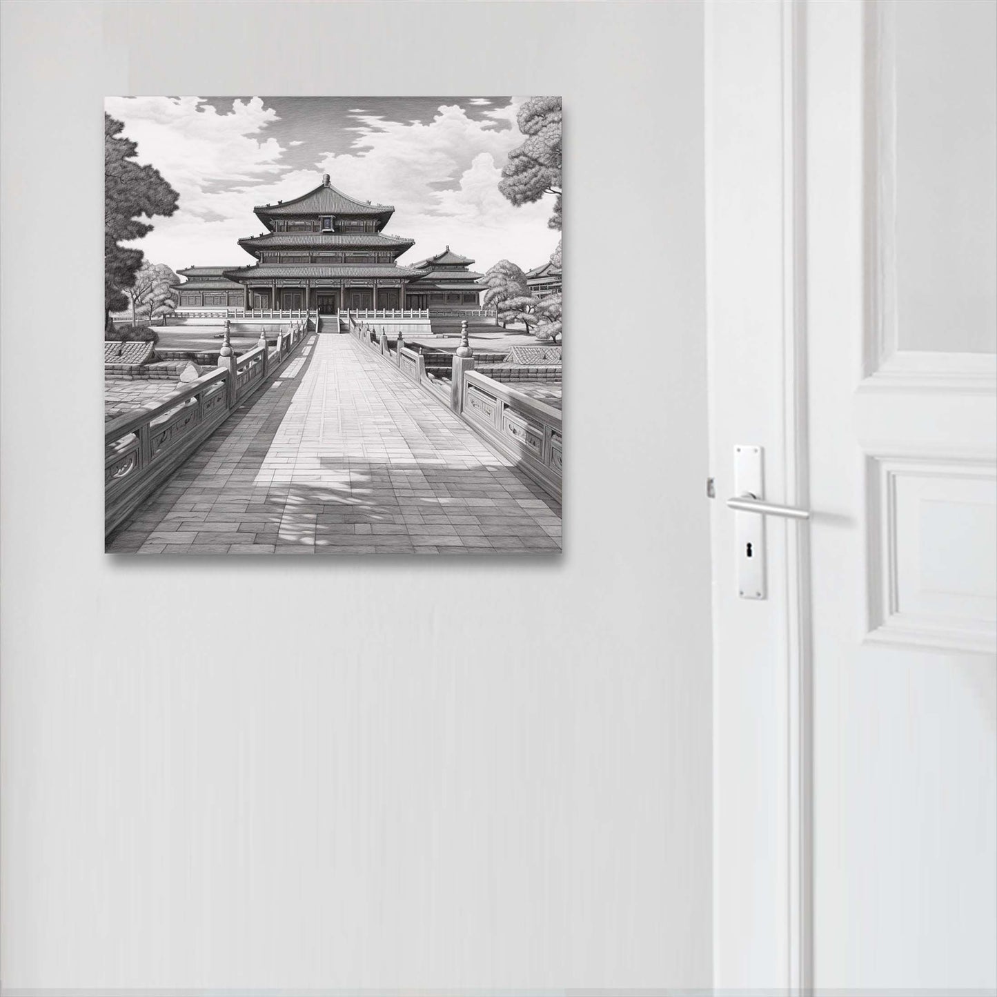 Pékin Forbidden City - peinture murale dans le style d'un dessin