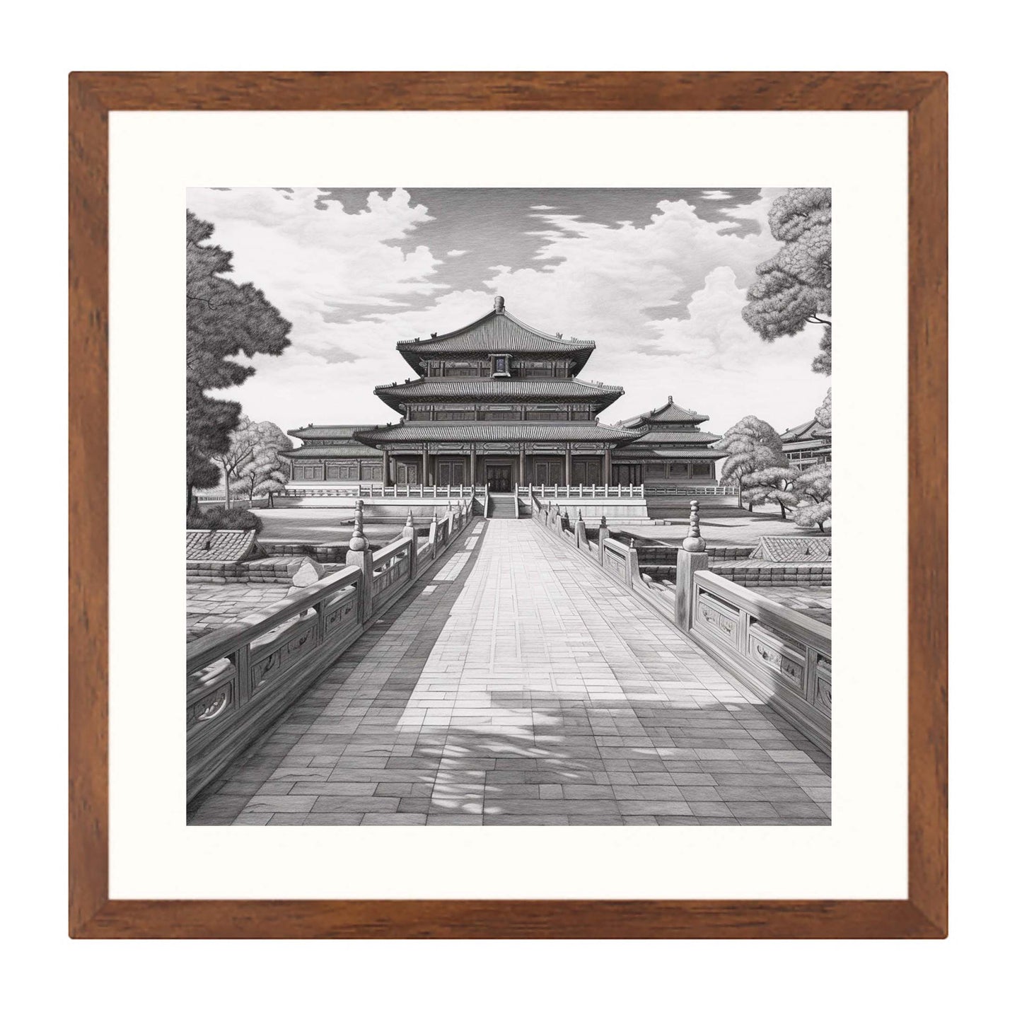 Pékin Forbidden City - peinture murale dans le style d'un dessin