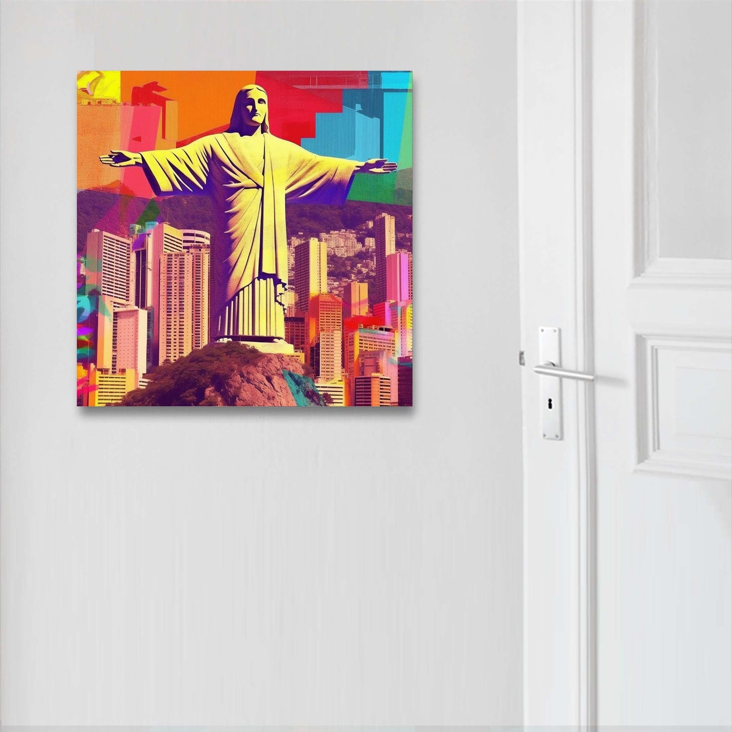 Rio de Janeiro - statue of Christ - mural in pop art style