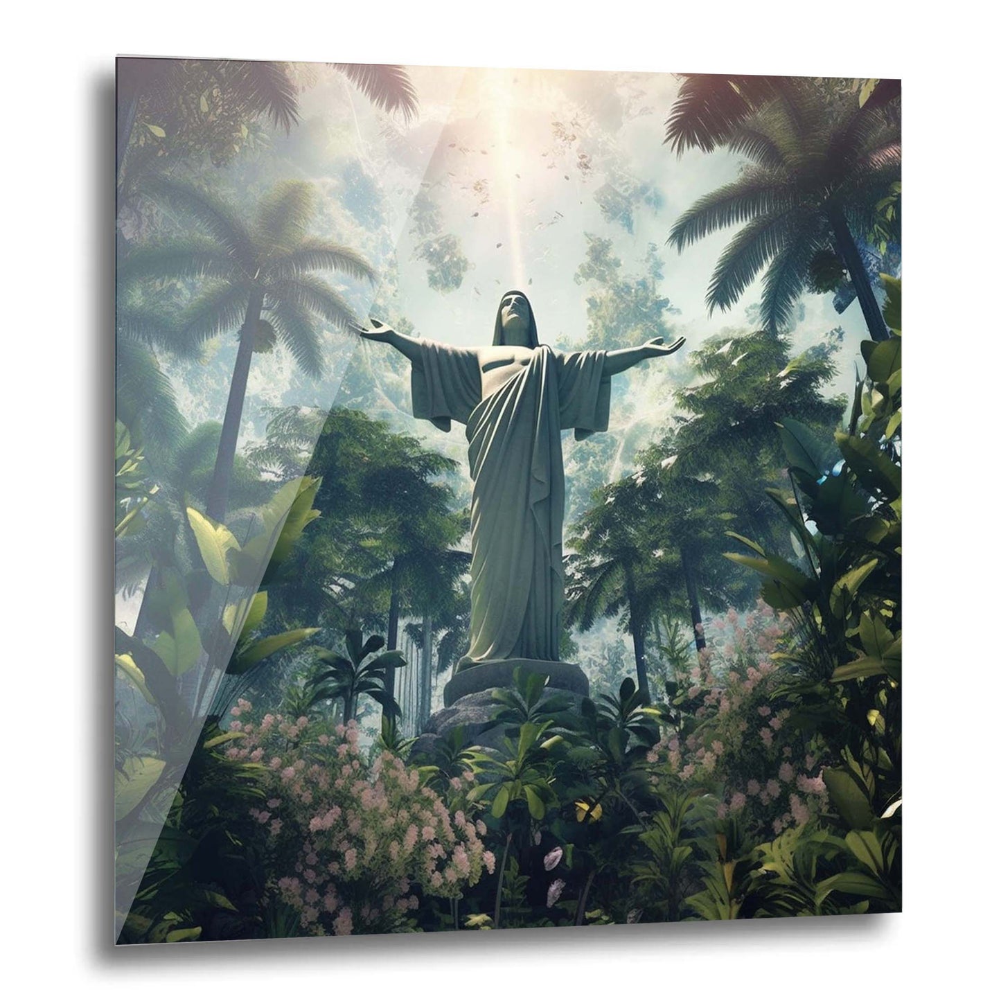 Papier peint Statue du Christ de Rio de Janeiro dans le style Urban Jungle