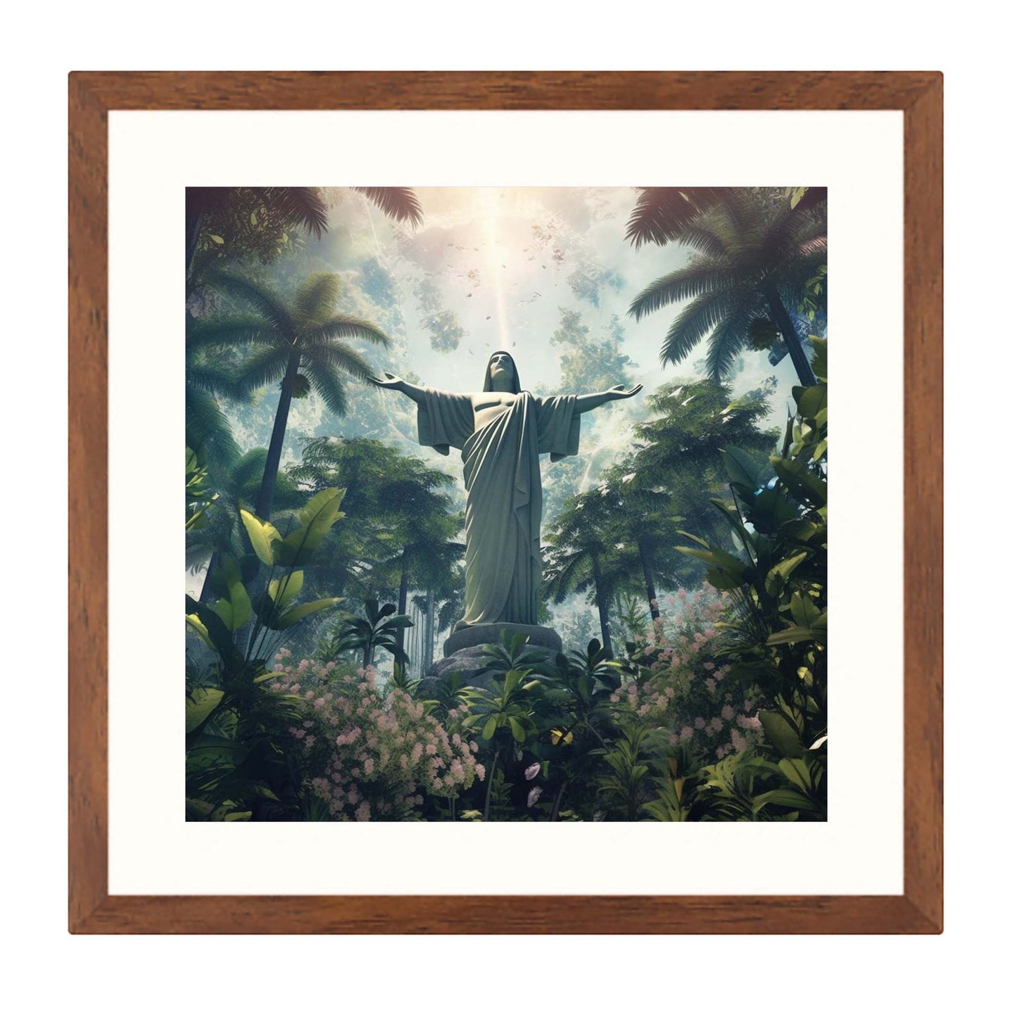 Papier peint Statue du Christ de Rio de Janeiro dans le style Urban Jungle