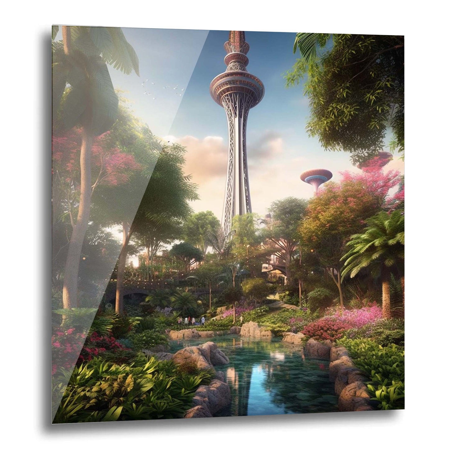 Shanghai Skyline Urban Jungle themed mural