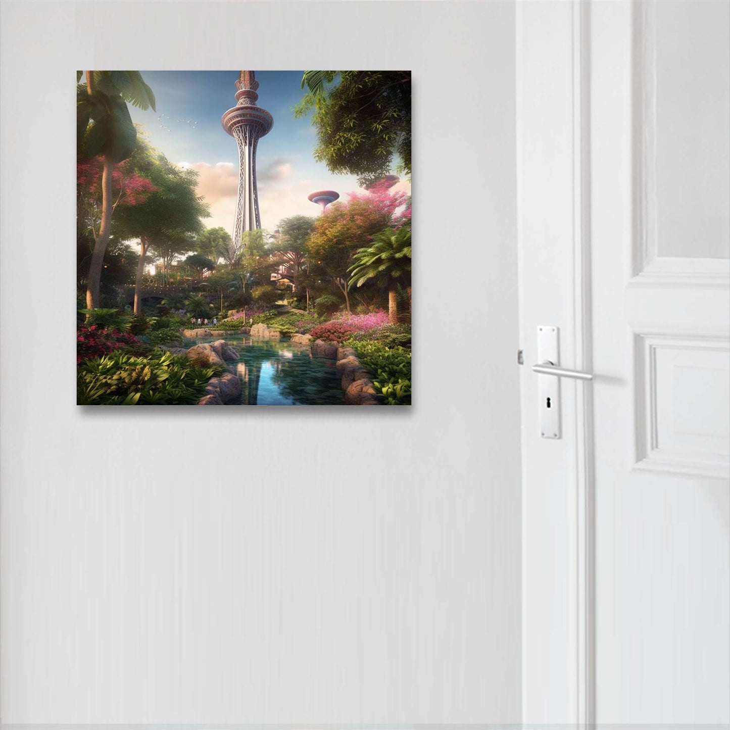 Shanghai Skyline Urban Jungle themed mural