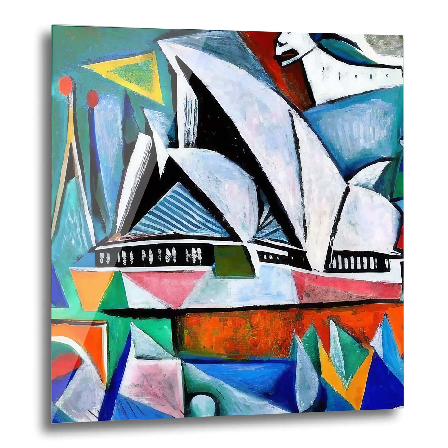 Sydney - Opera House - Peinture murale dans le style de l'expressionnisme
