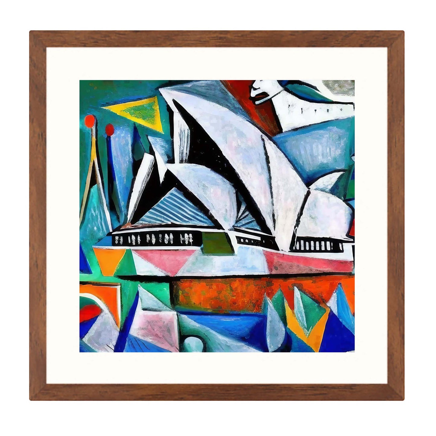 Sydney - Opera House - Peinture murale dans le style de l'expressionnisme