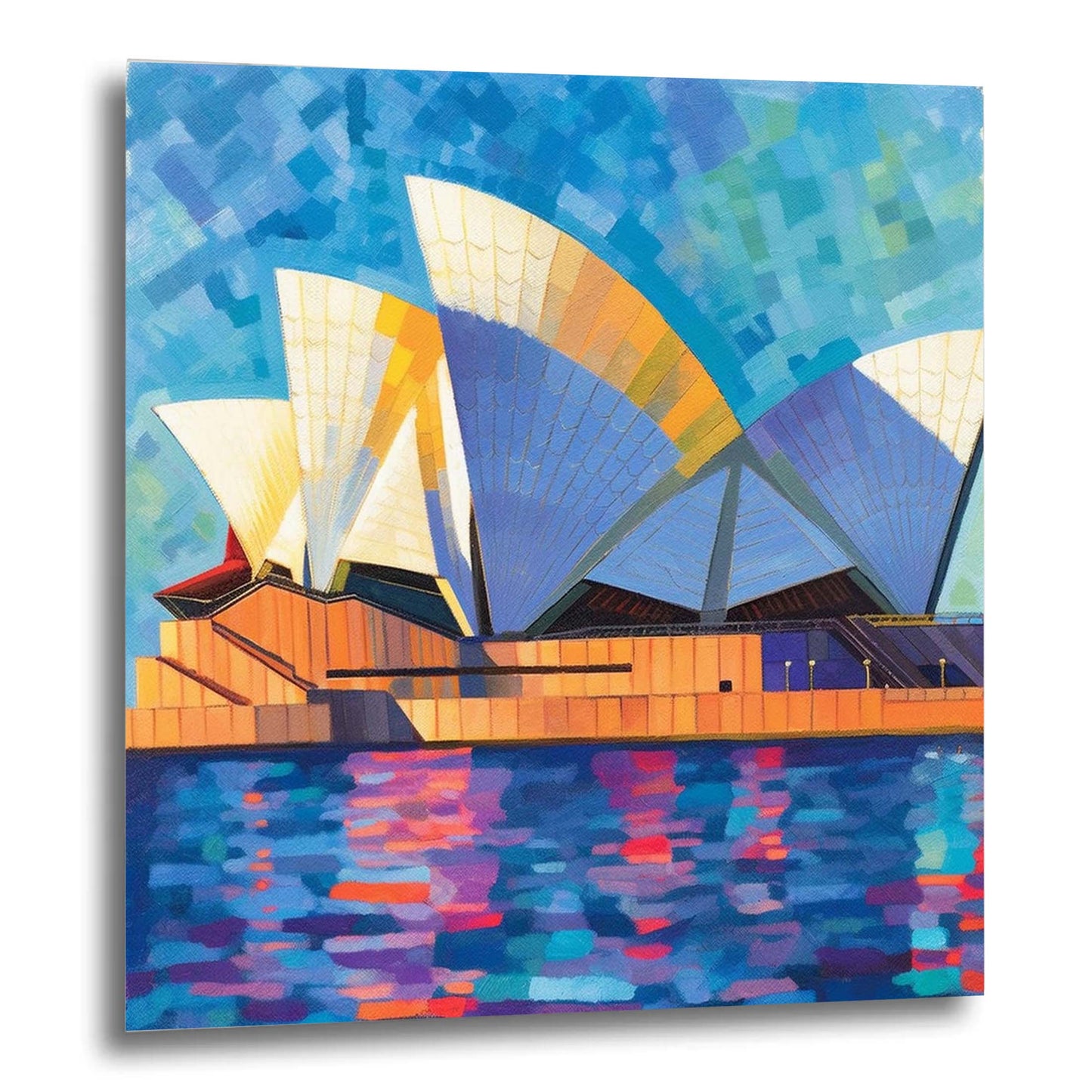 Sydney - Opera House - peinture murale dans le style de l'impressionnisme