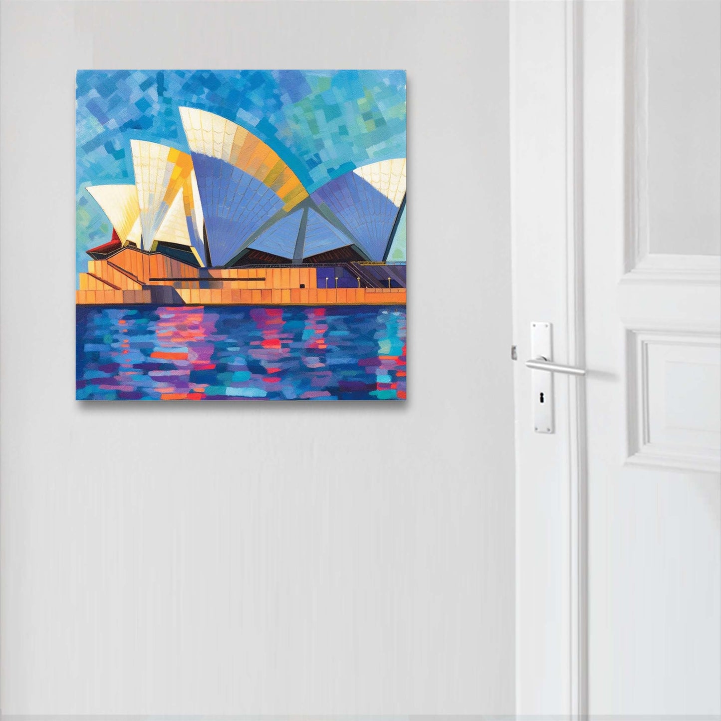 Sydney - Opera House - peinture murale dans le style de l'impressionnisme