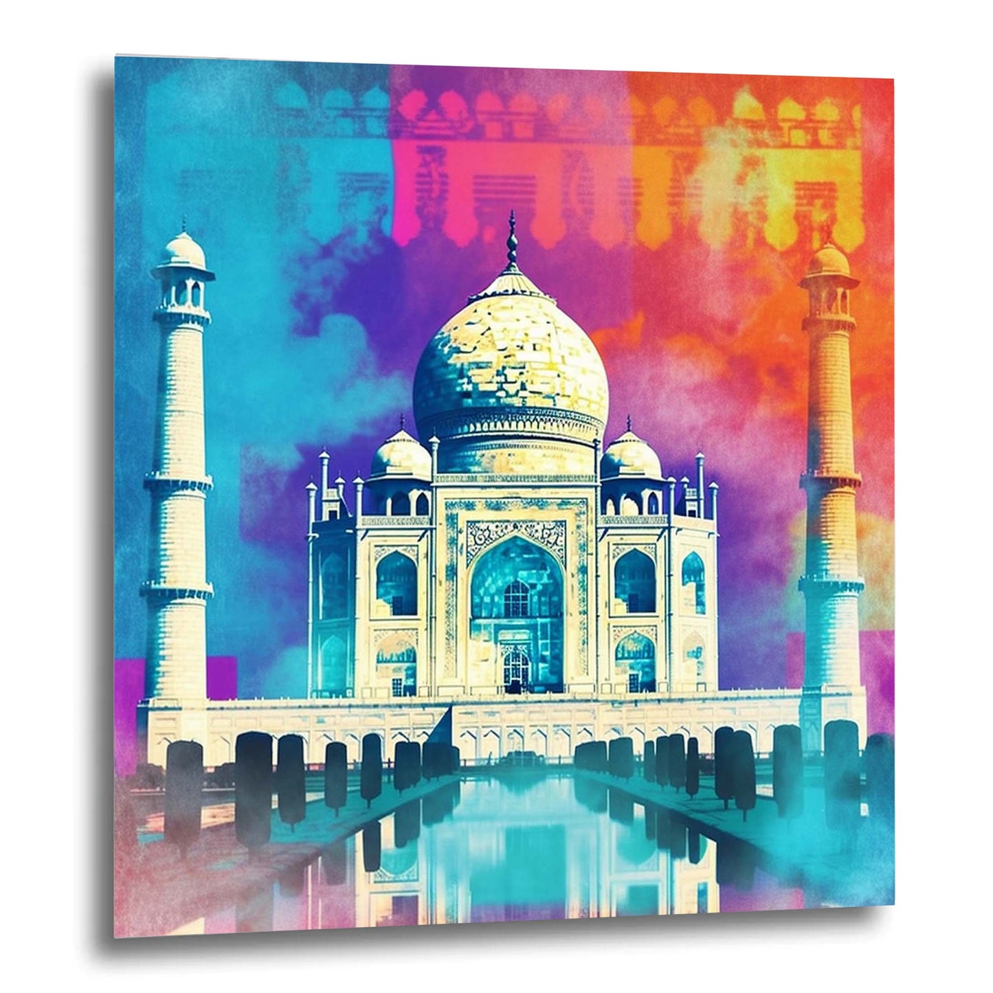 Taj Mahal - mural in pop art style