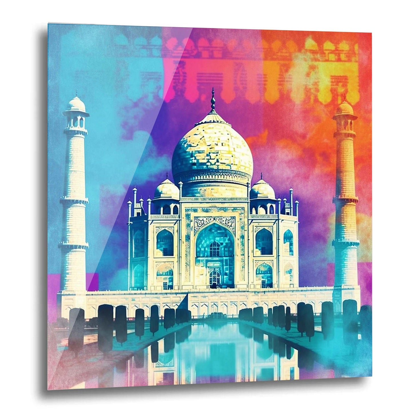 Taj Mahal - mural in pop art style