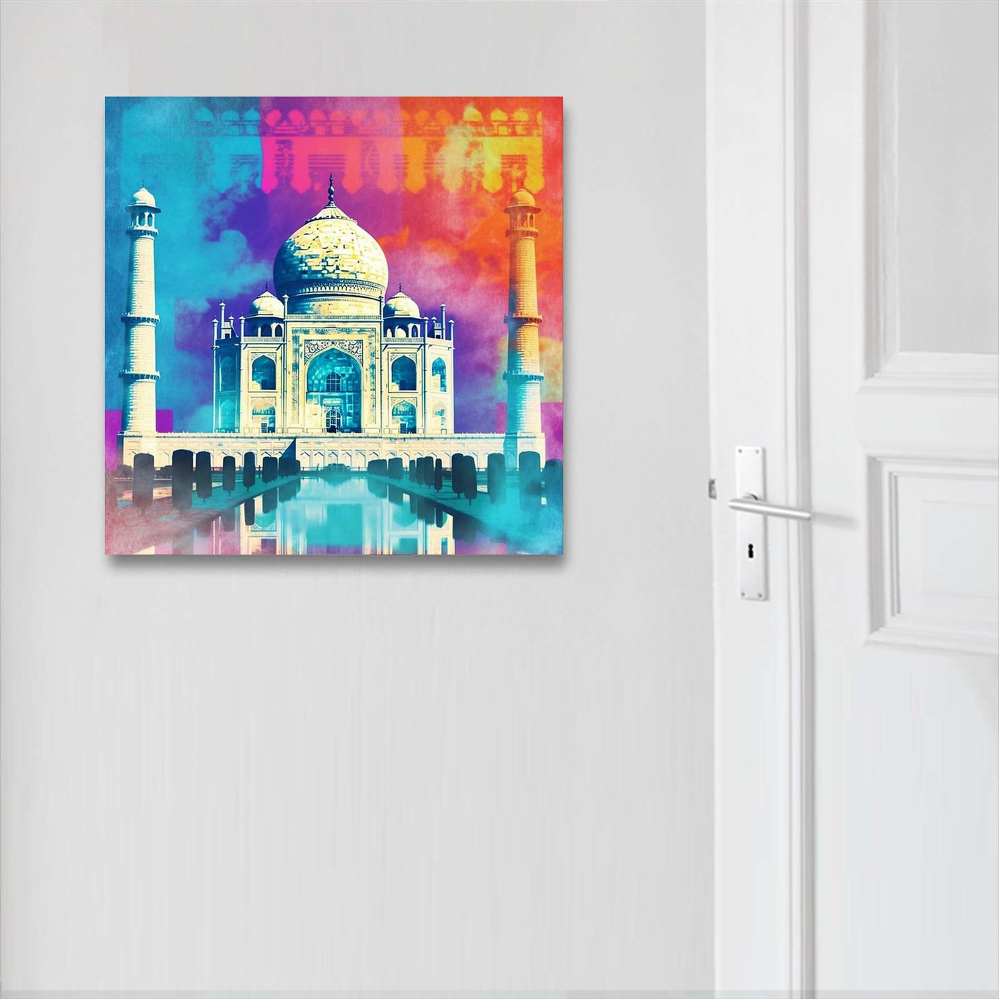 Taj Mahal - mural in pop art style