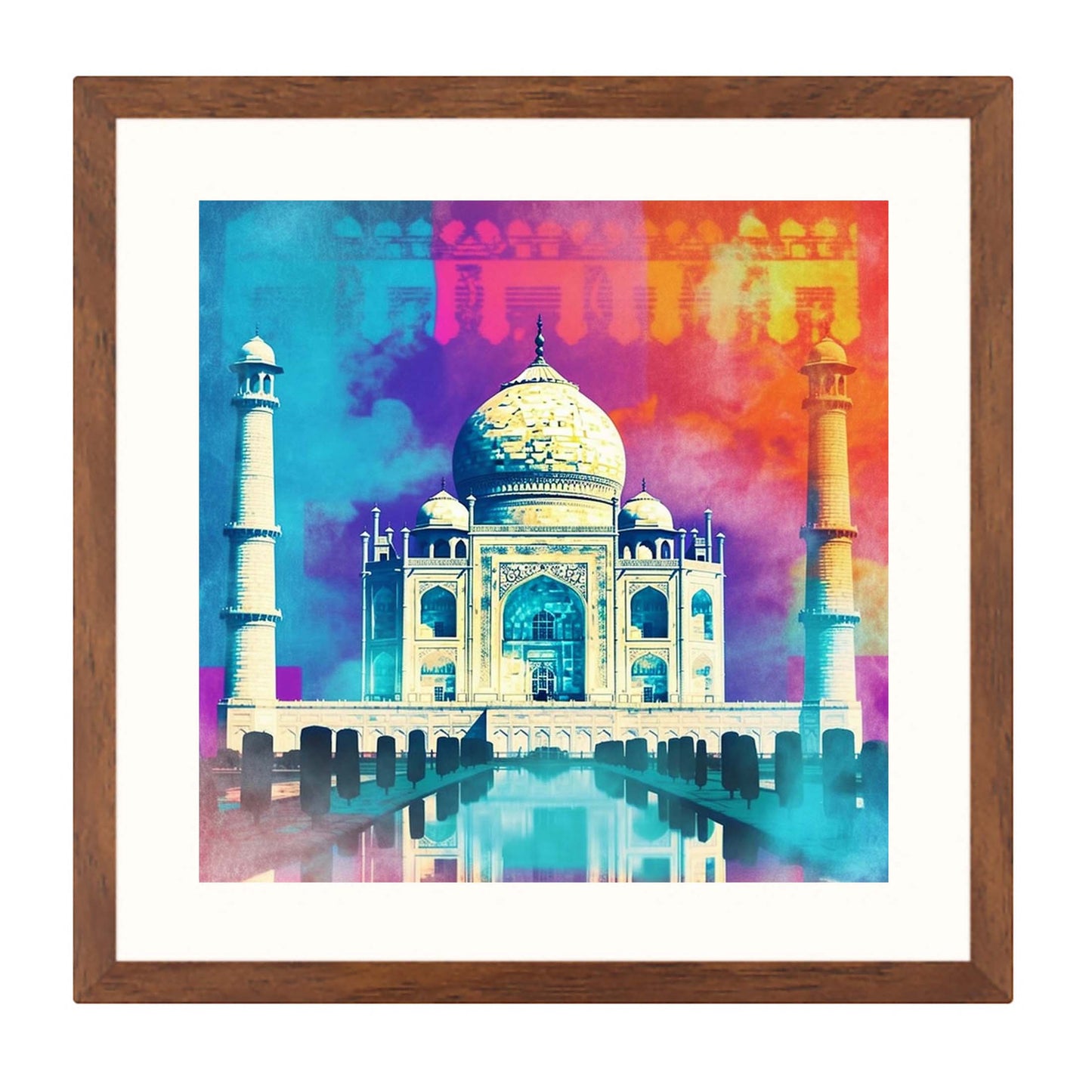 Taj Mahal - mural in pop art style