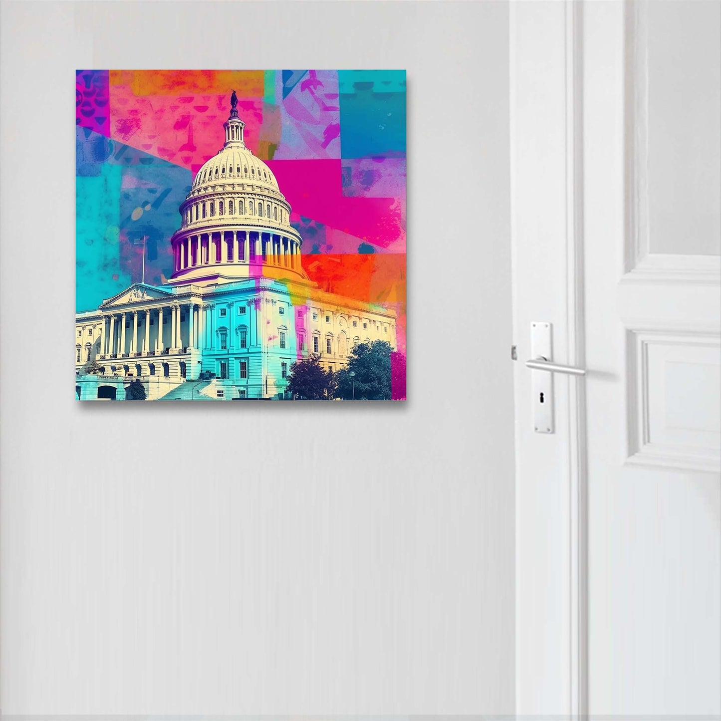 Washington Kapitol - Wandbild in der Stilrichtung der Pop-Art