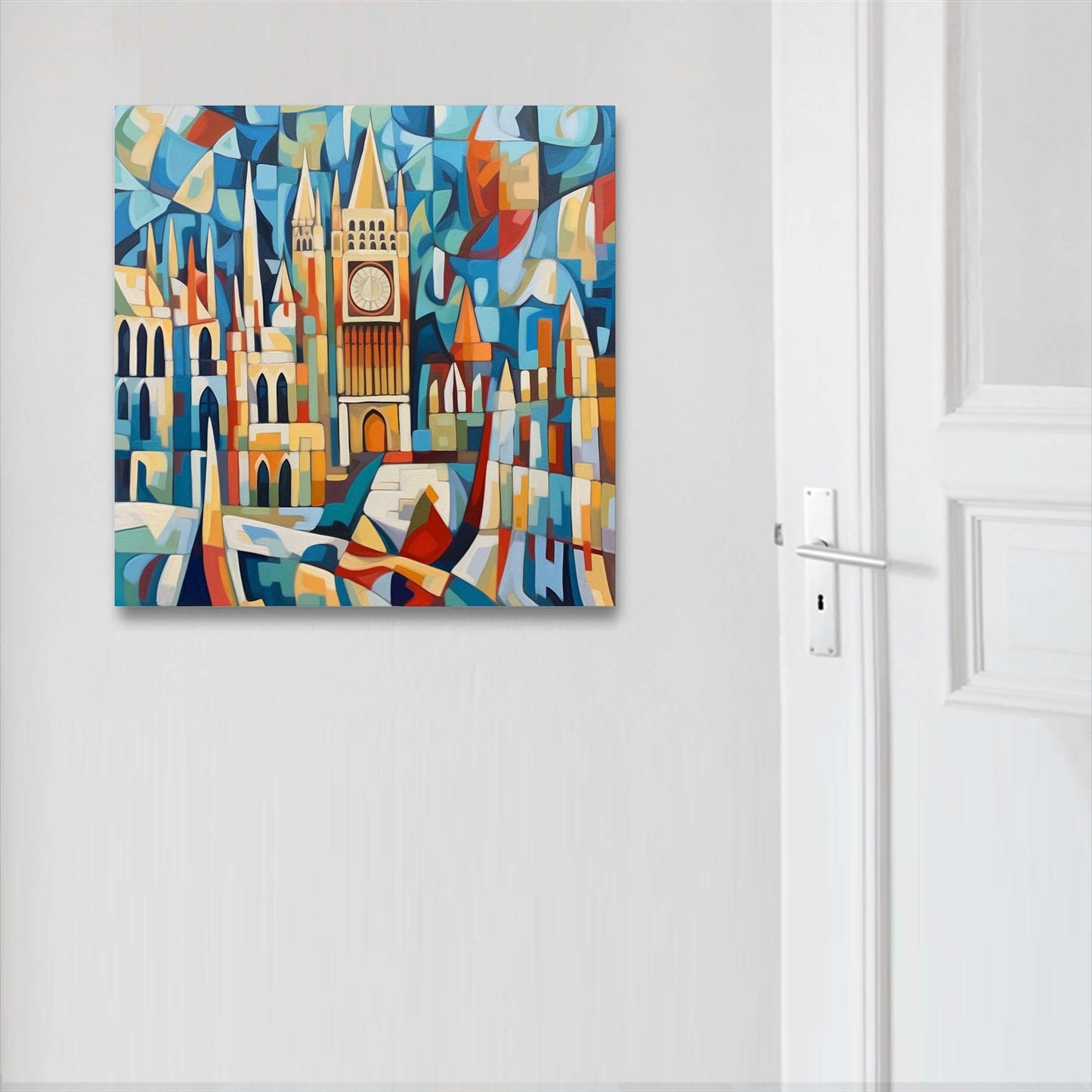 Palais de Westminster de Londres - peinture murale dans le style de l'expressionnisme