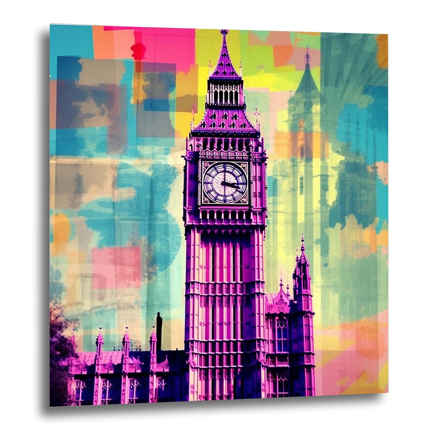 Palais de Westminster de Londres - peinture murale dans un style pop art