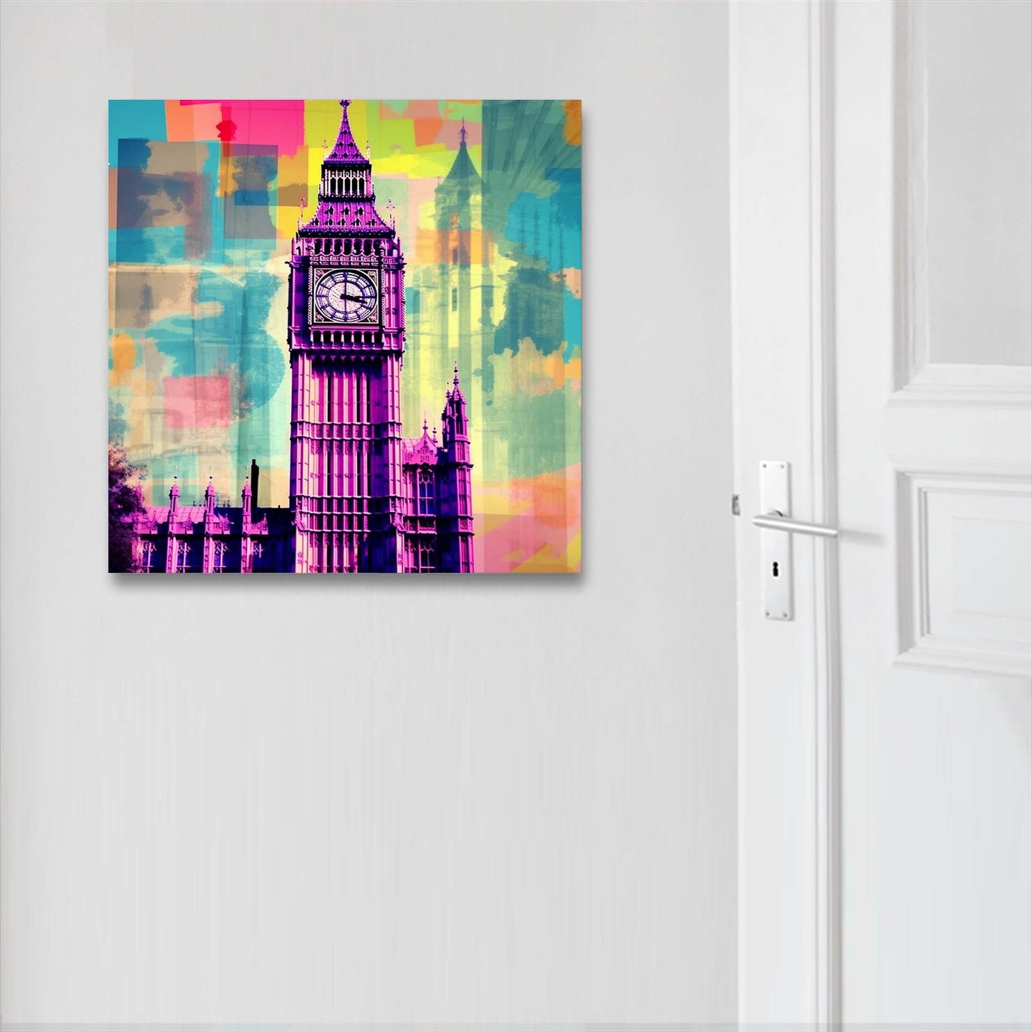 Palais de Westminster de Londres - peinture murale dans un style pop art